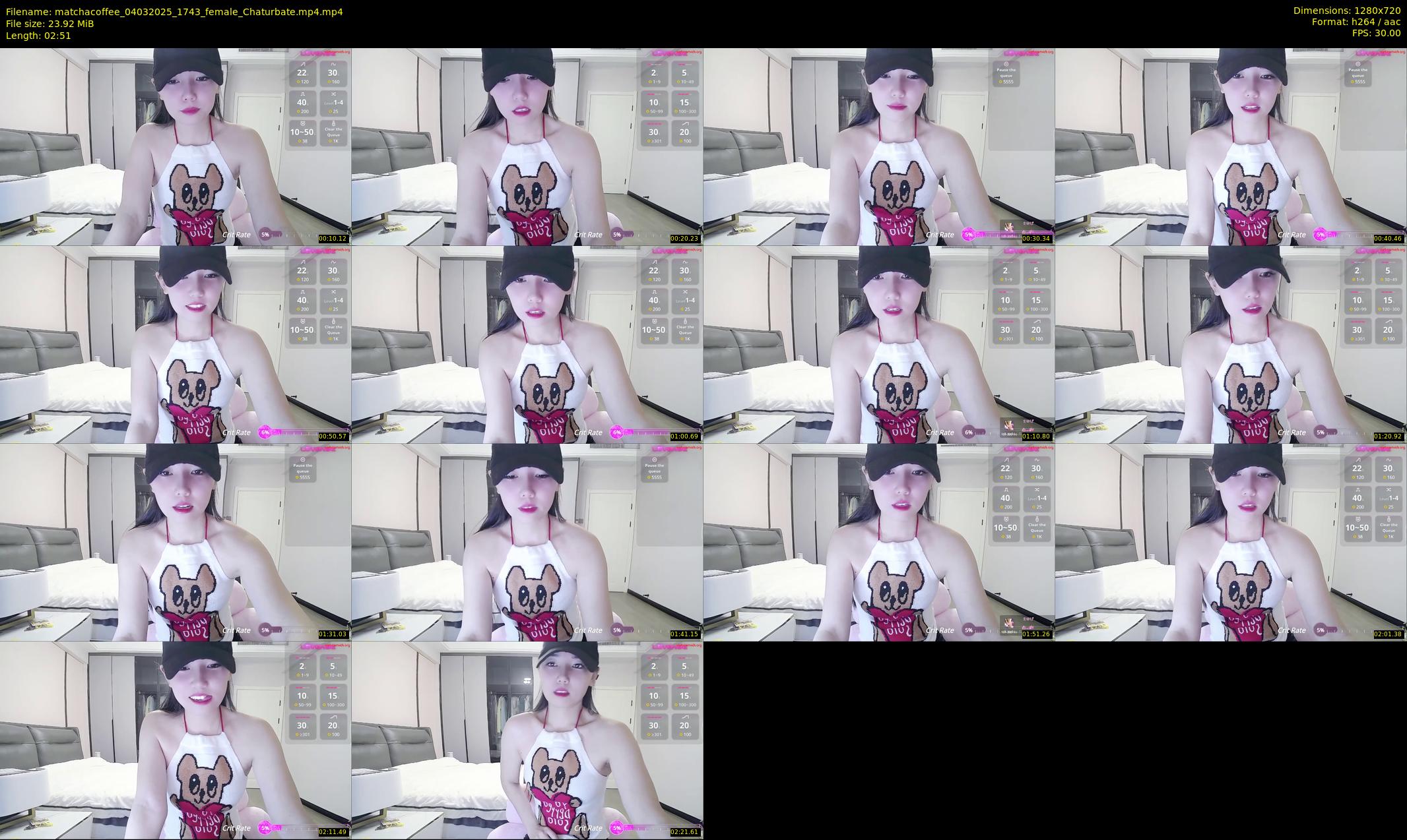 matchacoffee — 3 minute Chaturbate female cam show recording, 720p, Mar 4, 2025