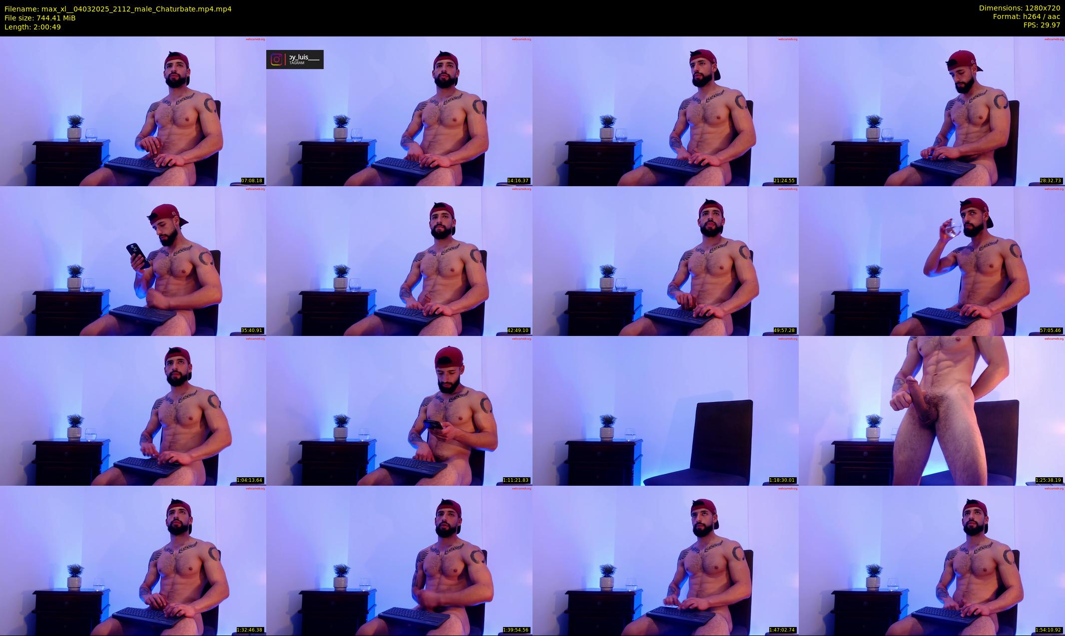 max_xl_ — 121 minute Chaturbate male cam show recording, 720p, Mar 4, 2025