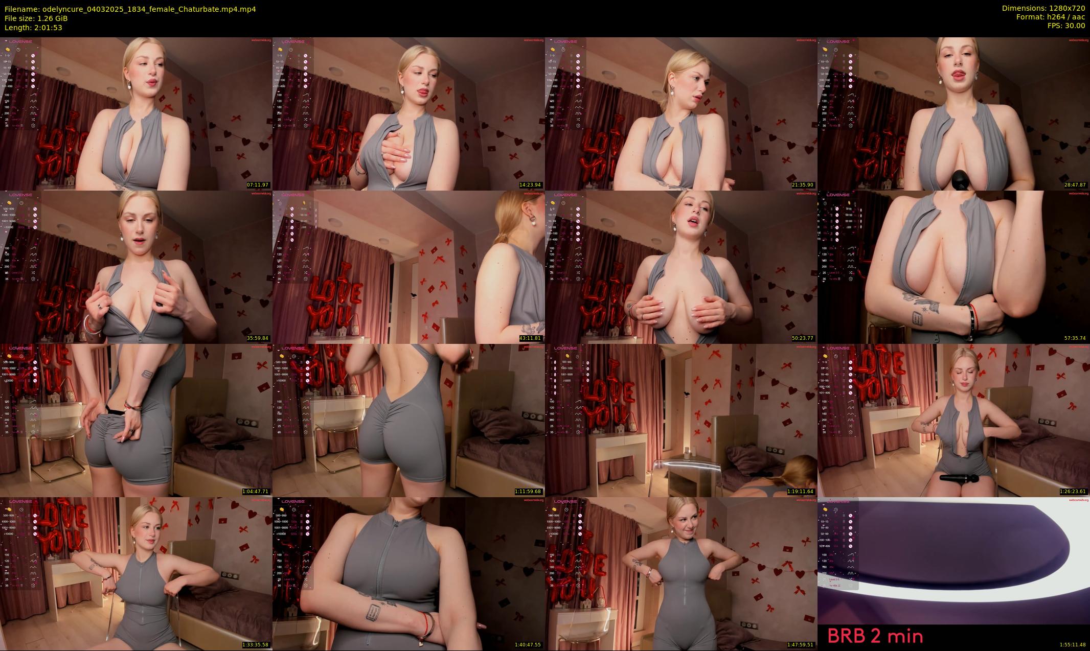 odelyncure — 122 minute Chaturbate female cam show recording, 720p, Mar 4, 2025