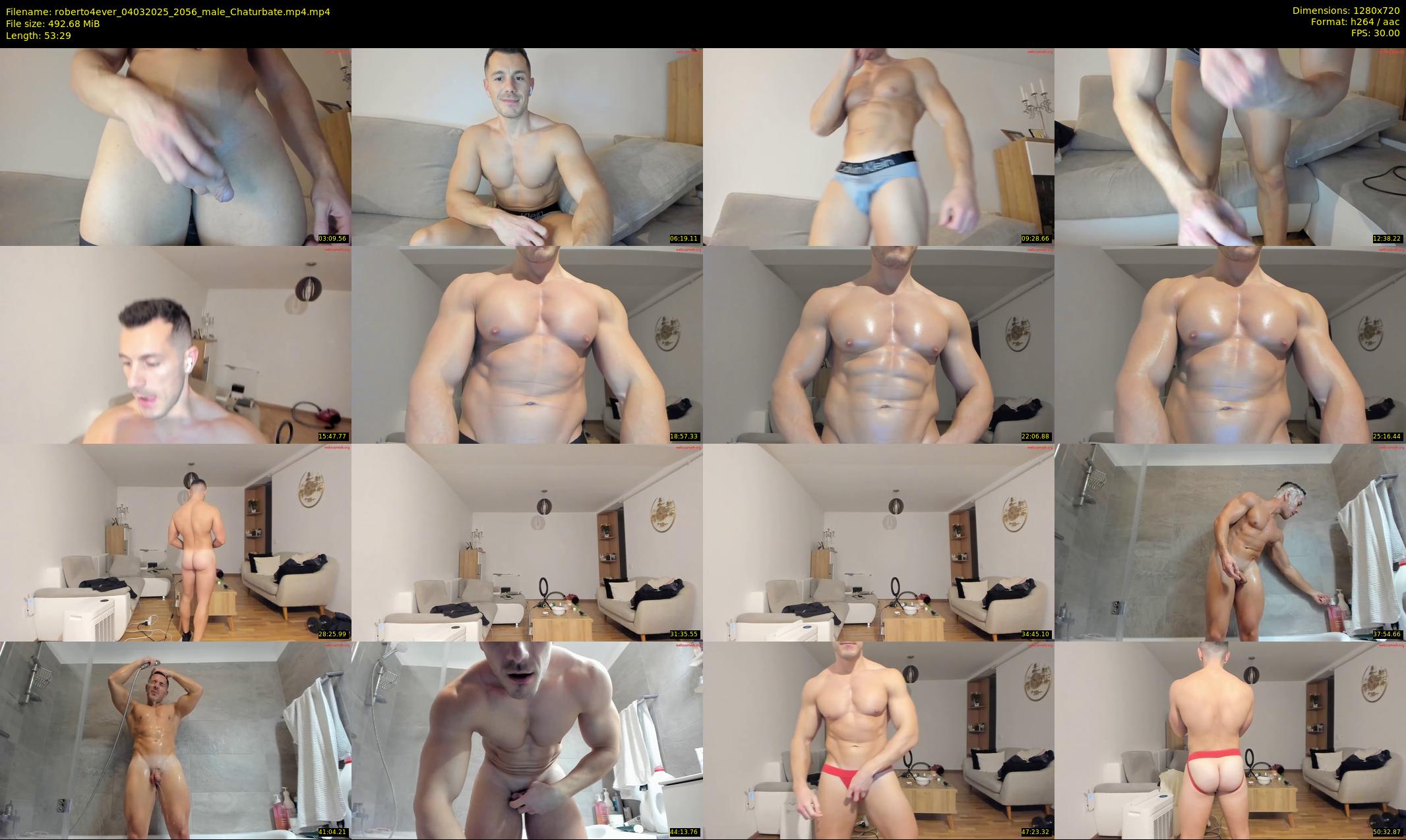 roberto4ever — 54 minute Chaturbate male cam show recording, 720p, Mar 4, 2025