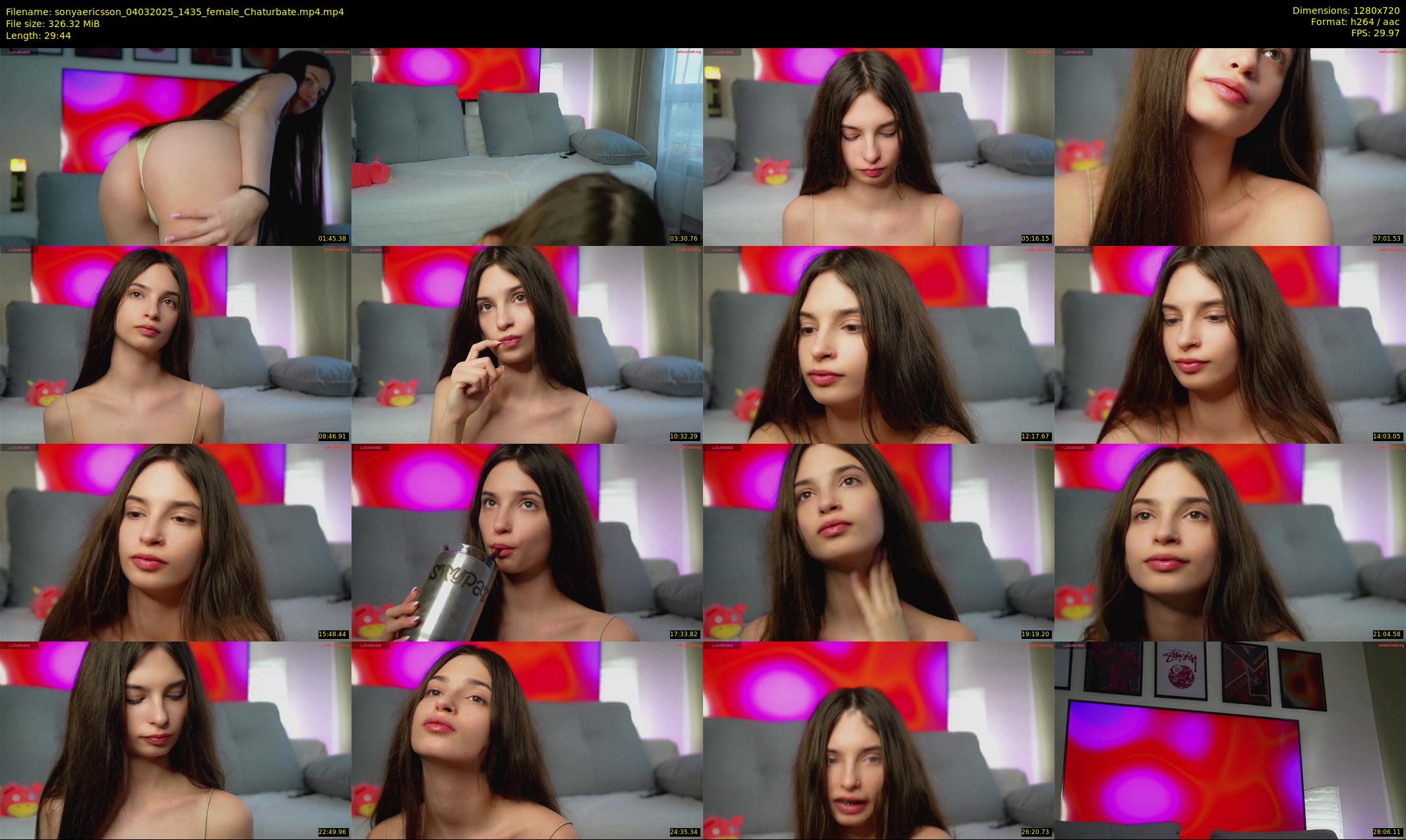 sonyaericsson — 30 minute Chaturbate female cam show recording, 720p, Mar 4, 2025