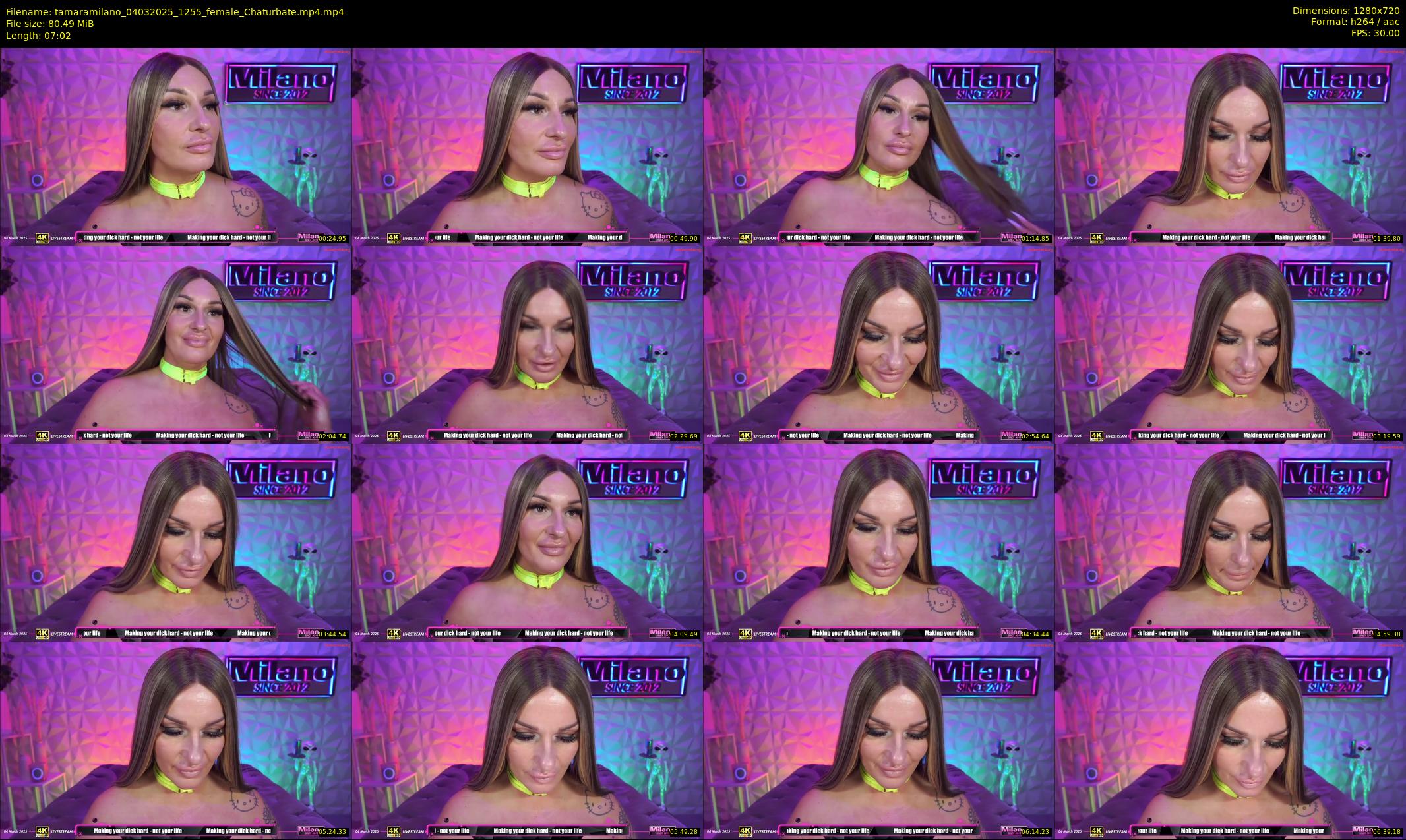 tamaramilano — 8 minute Chaturbate female cam show recording, 720p, Mar 4, 2025