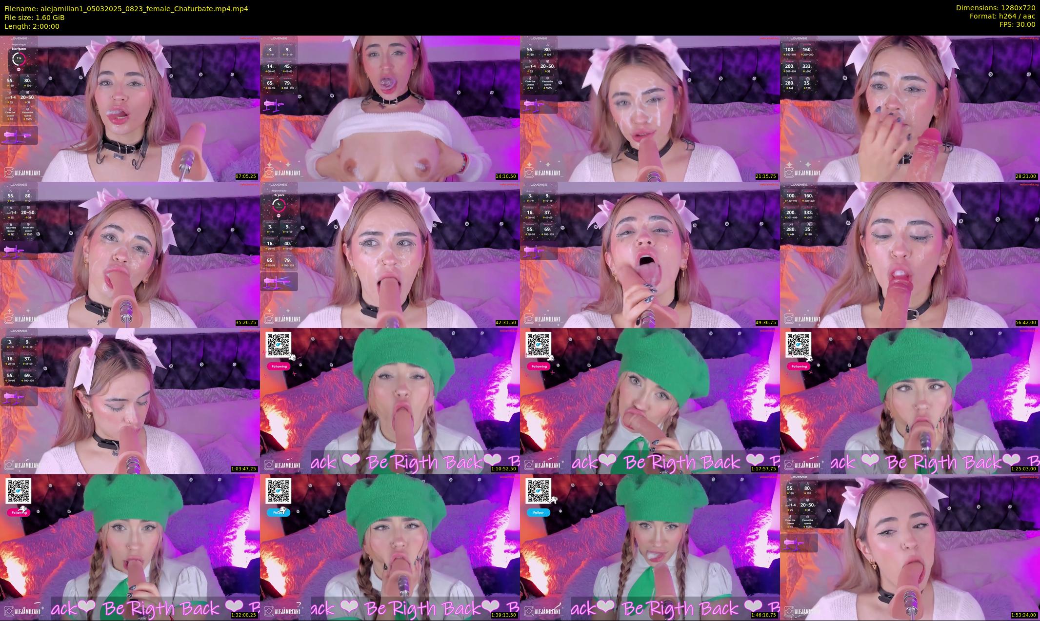 alejamillan1 — 120 minute Chaturbate female cam show recording, 720p, Mar 5, 2025