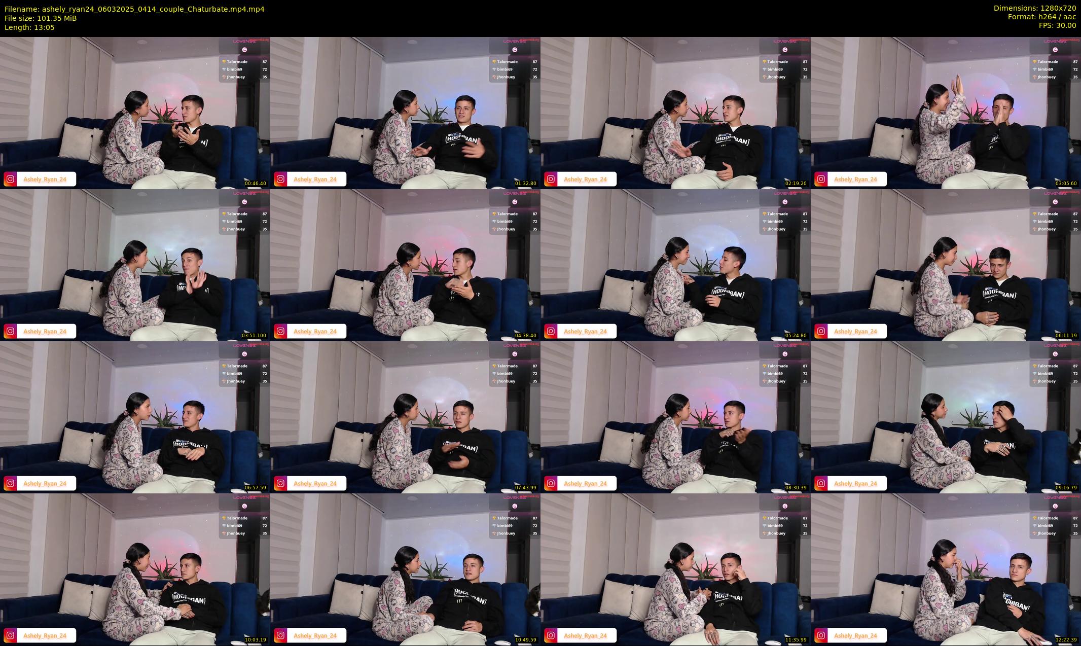 ashely_ryan24 — 14 minute Chaturbate couple cam show recording, 720p, Mar 6, 2025
