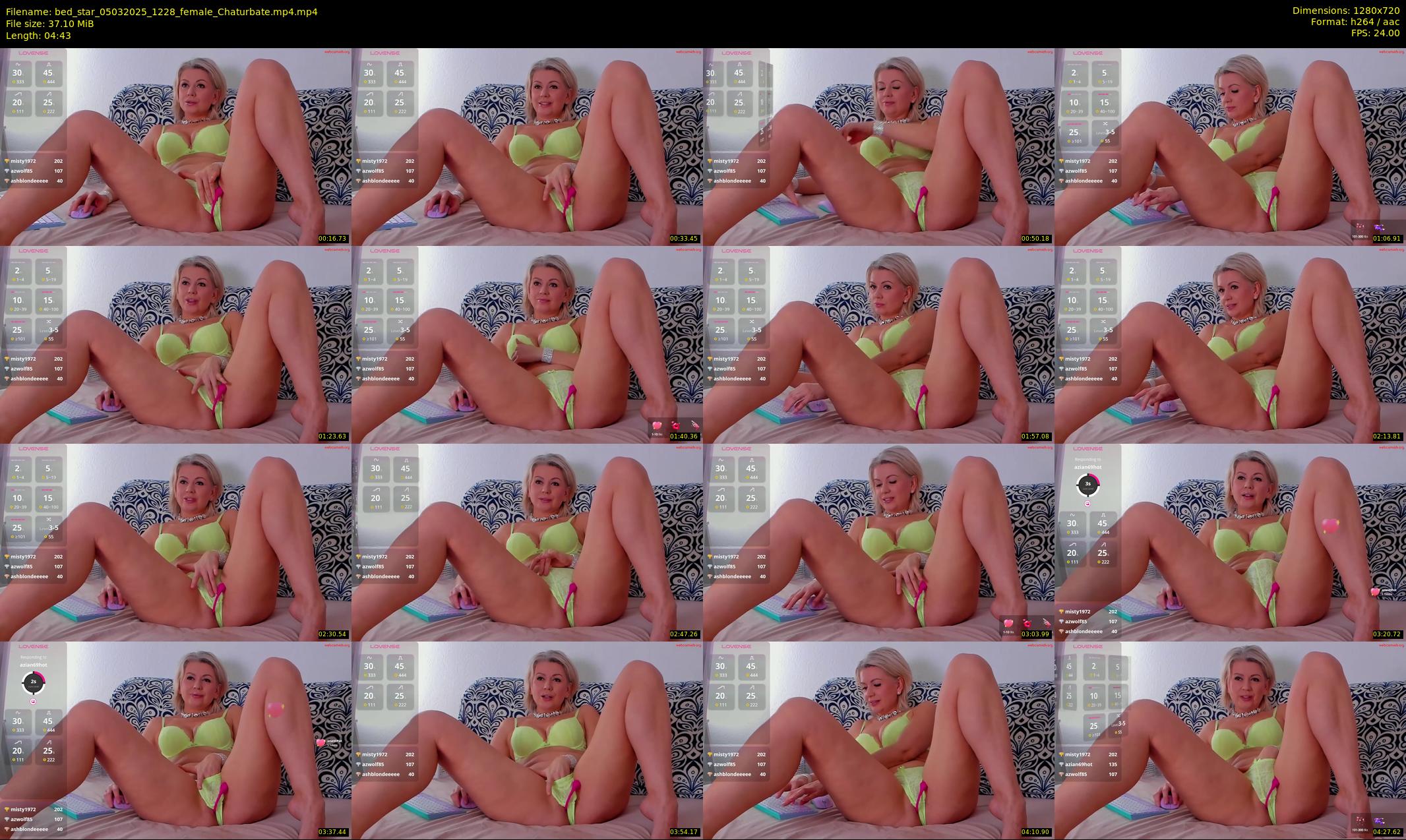 bed_star — 5 minute Chaturbate female cam show recording, 720p, Mar 5, 2025