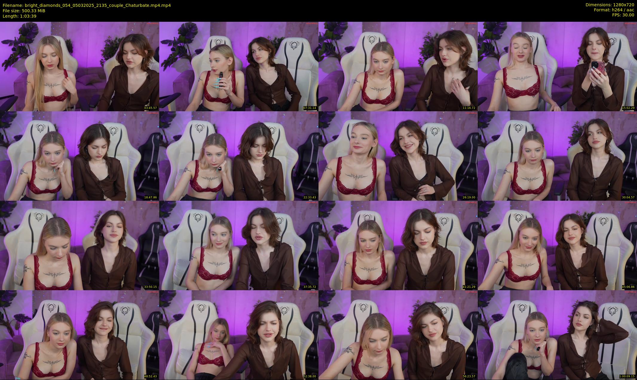 bright_diamonds_054 — 64 minute Chaturbate couple cam show recording, 720p, Mar 5, 2025