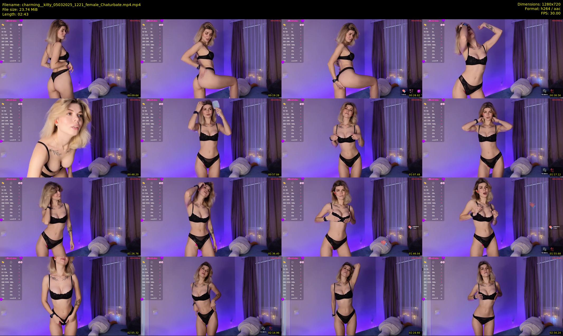 charming__kitty — 3 minute Chaturbate female cam show recording, 720p, Mar 5, 2025