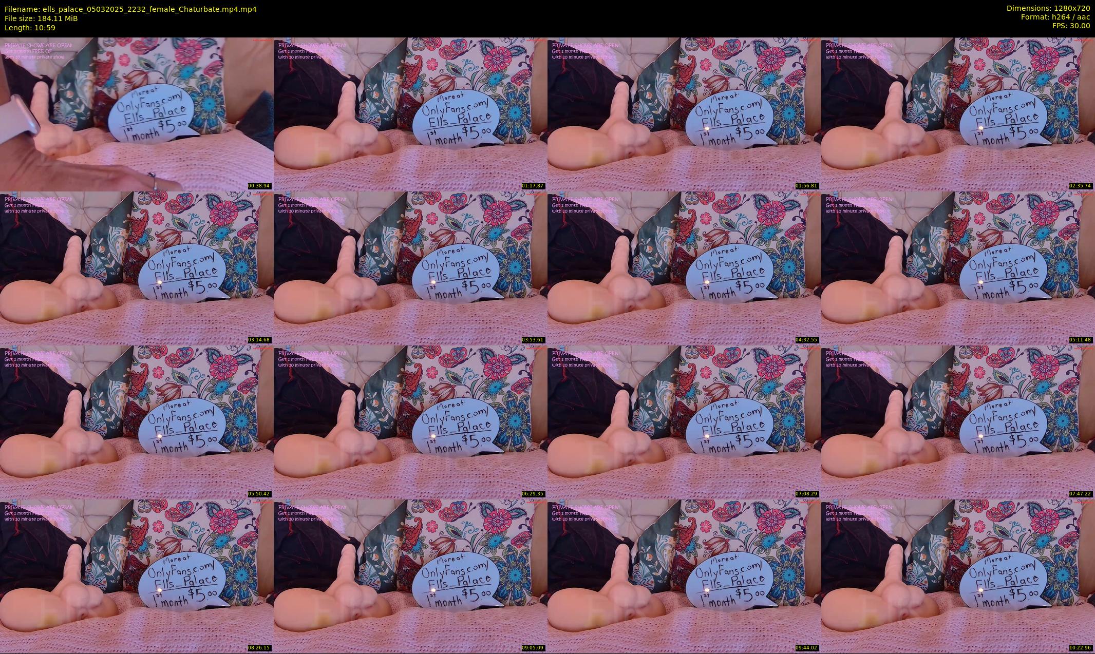 ells_palace — 11 minute Chaturbate female cam show recording, 720p, Mar 5, 2025