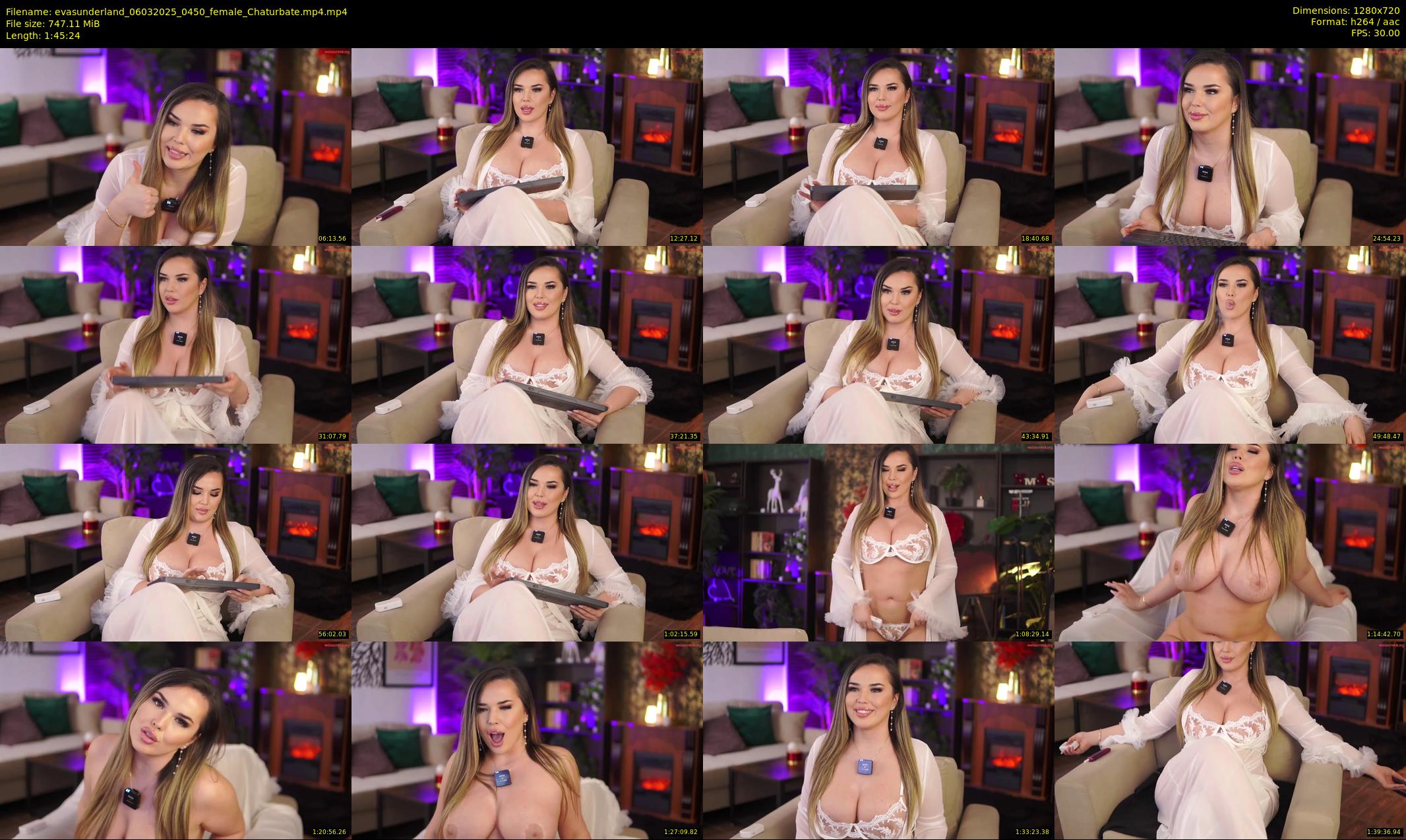 evasunderland — 106 minute Chaturbate female cam show recording, 720p, Mar 6, 2025