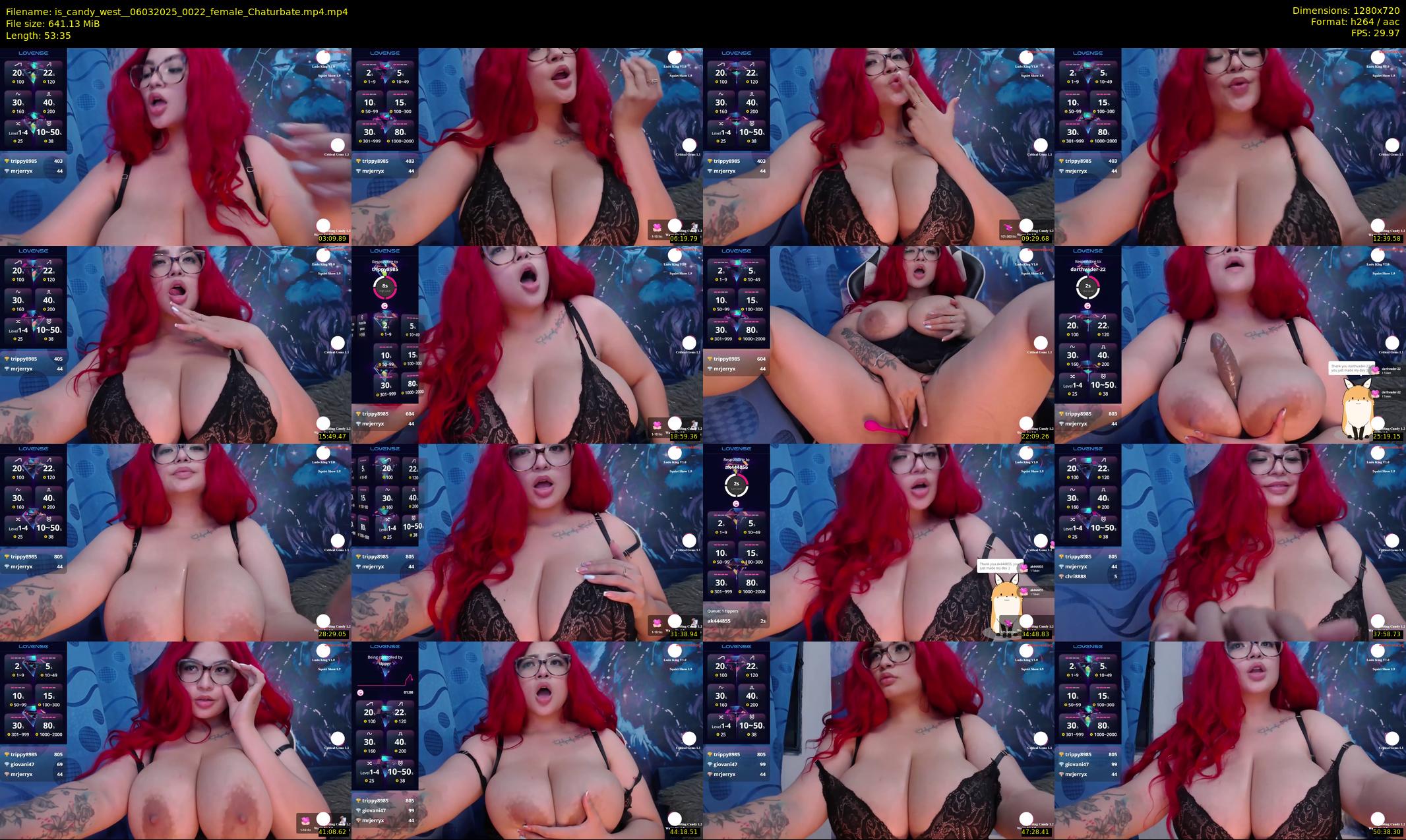 is_candy_west_ — 54 minute Chaturbate female cam show recording, 720p, Mar 6, 2025