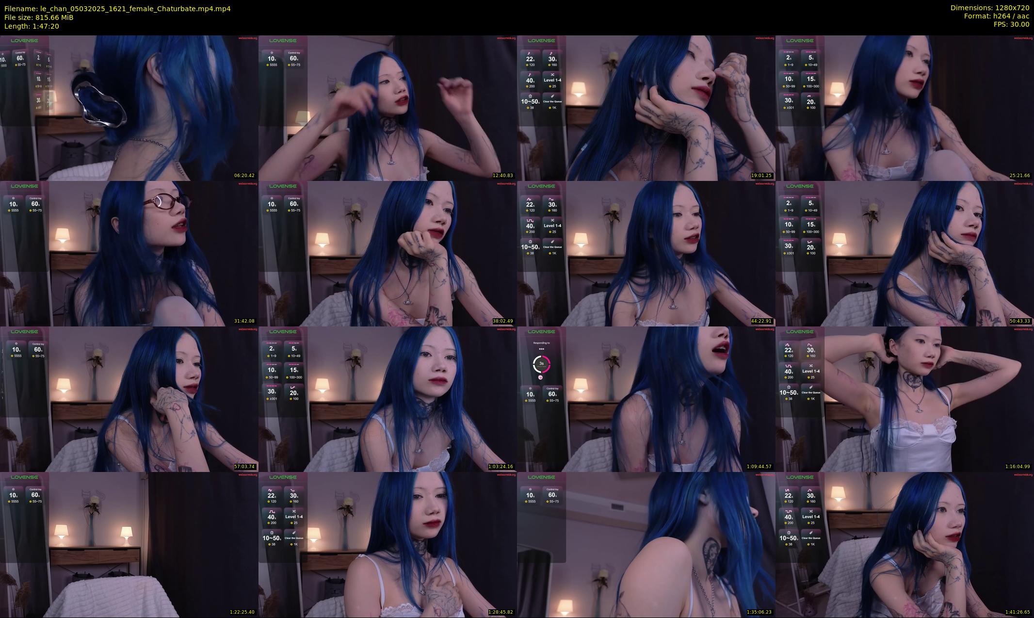 le_chan — 108 minute Chaturbate female cam show recording, 720p, Mar 5, 2025