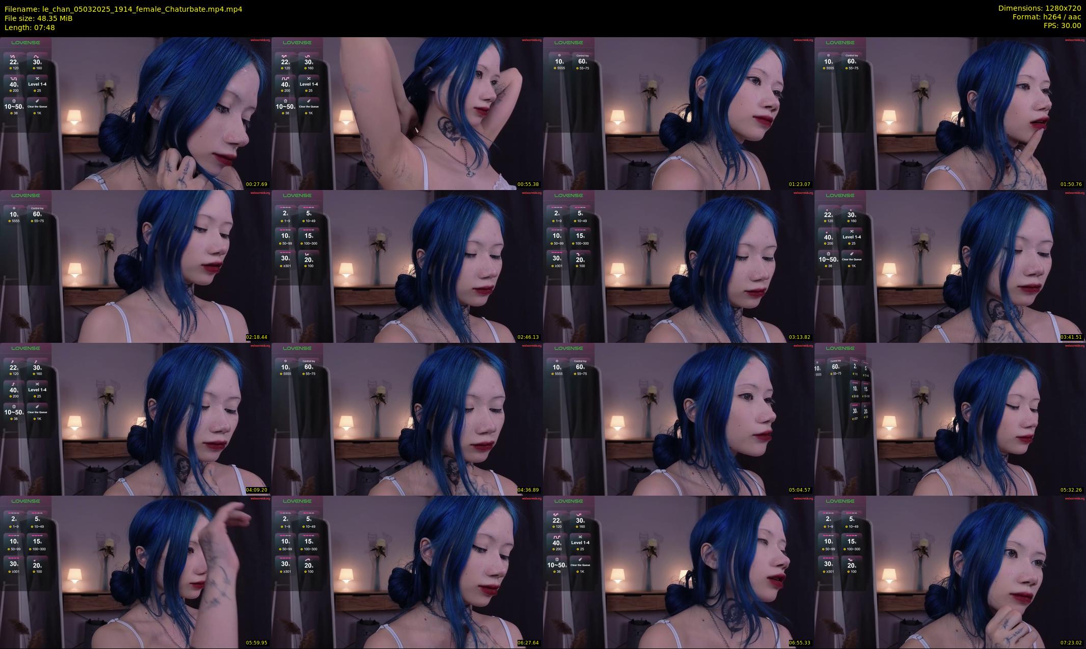 le_chan — 8 minute Chaturbate female cam show recording, 720p, Mar 5, 2025