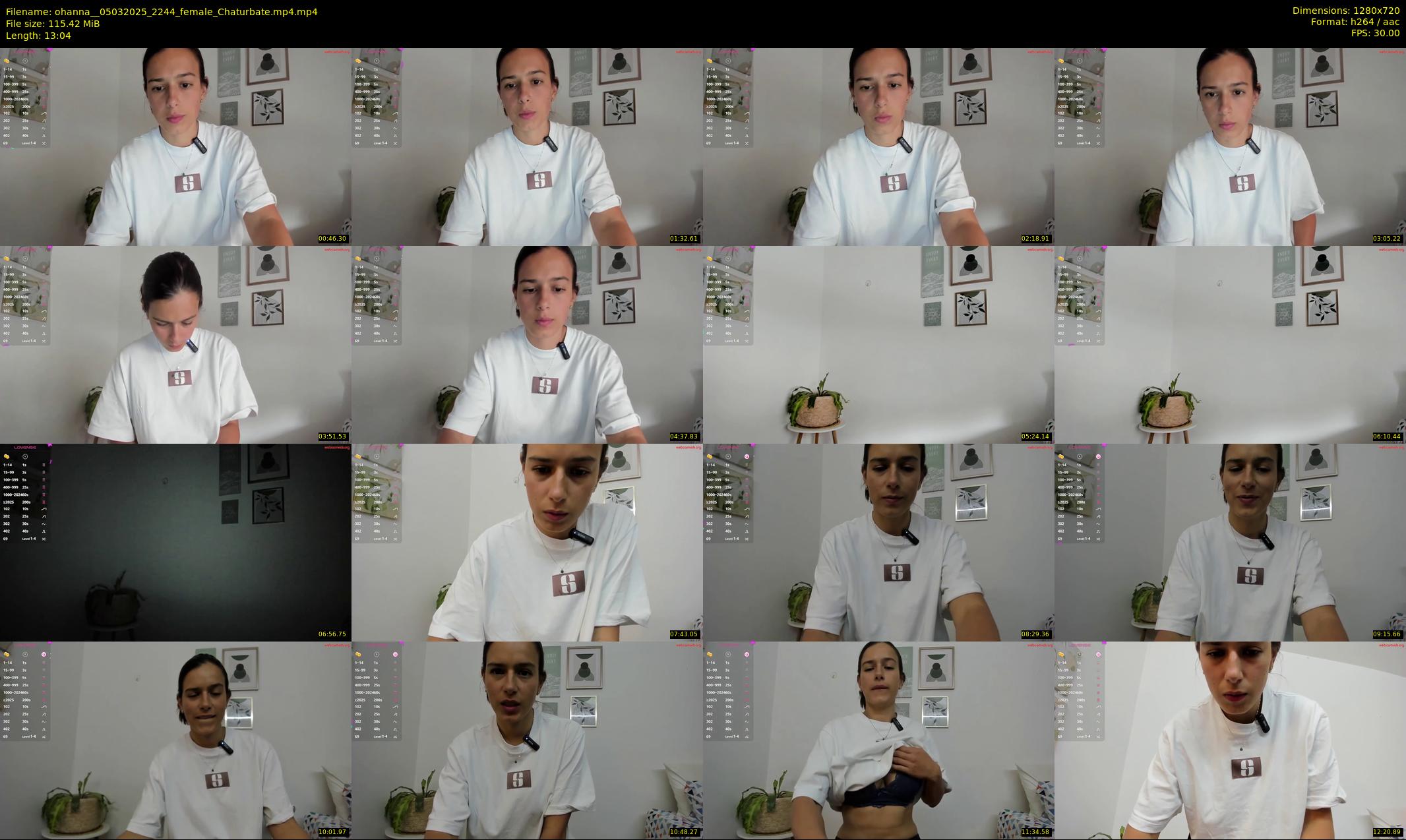ohanna_ — 14 minute Chaturbate female cam show recording, 720p, Mar 5, 2025