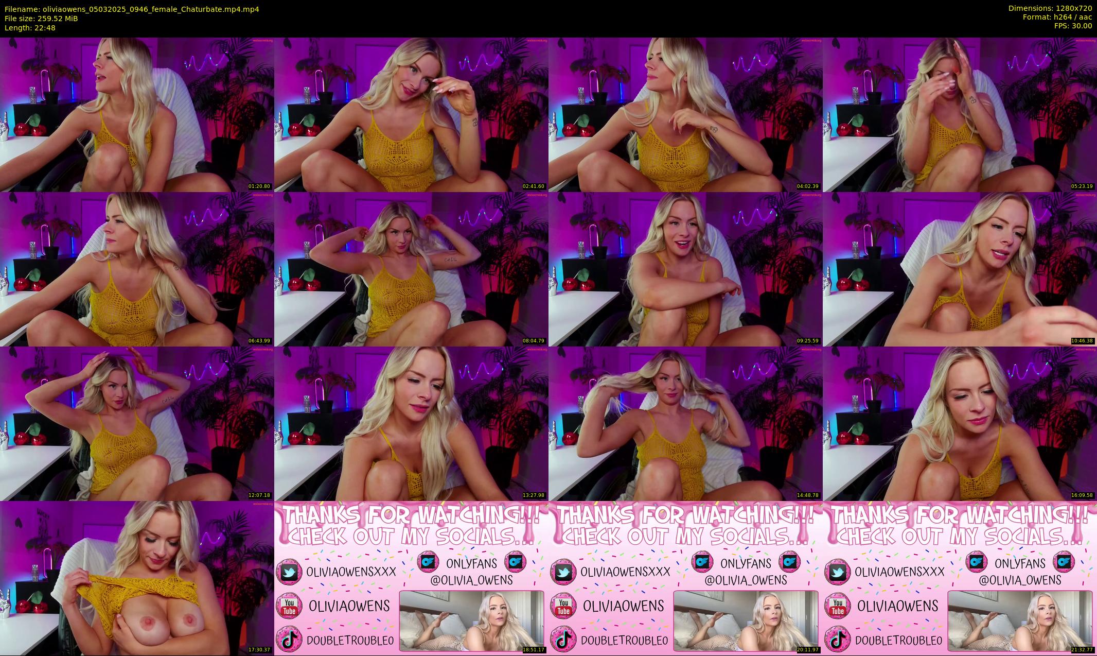 oliviaowens — 23 minute Chaturbate female cam show recording, 720p, Mar 5, 2025