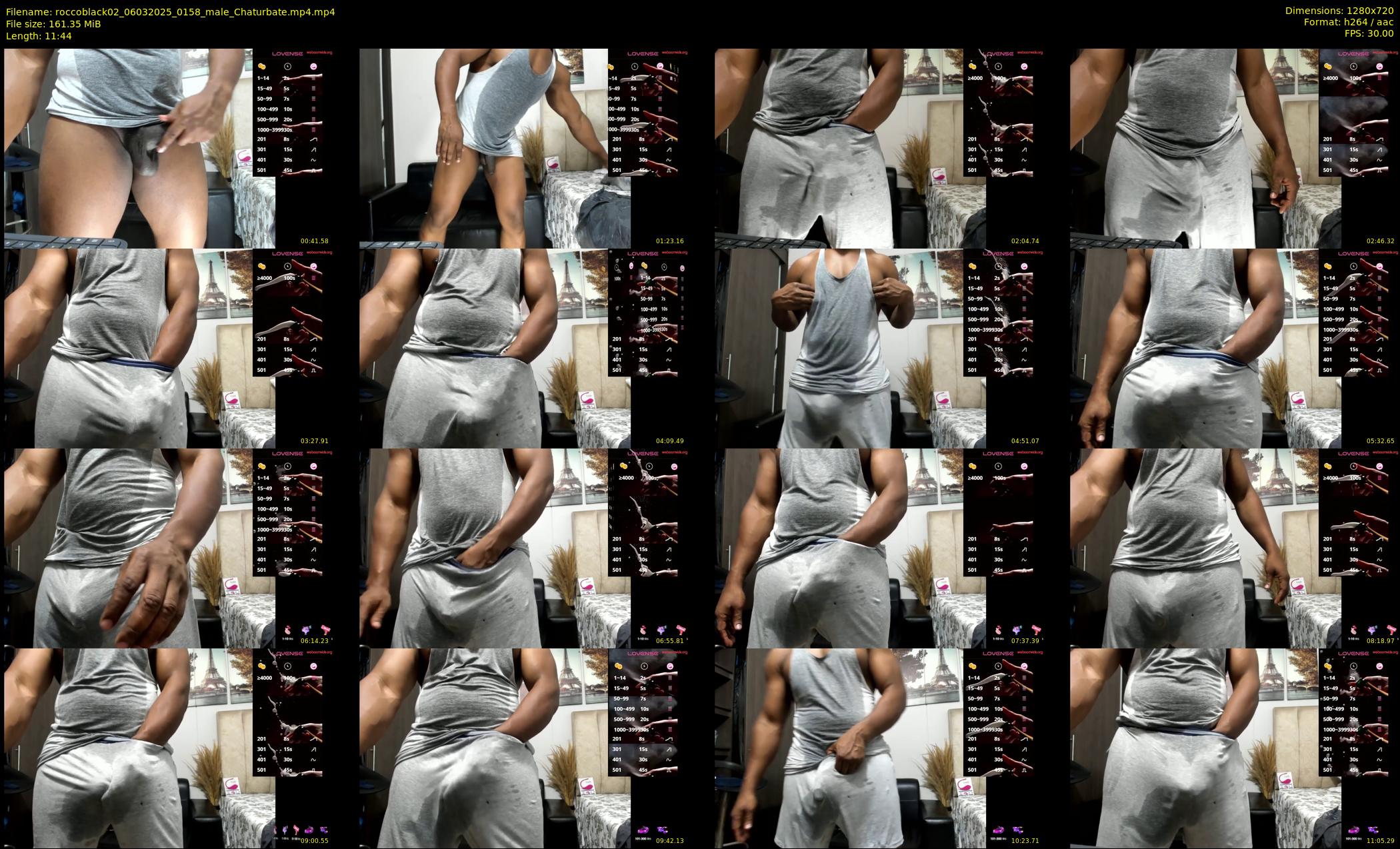 roccoblack02 — 12 minute Chaturbate male cam show recording, 720p, Mar 6, 2025