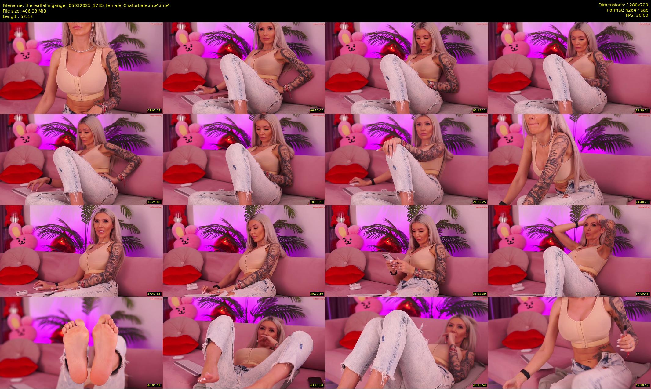 therealfallingangel — 53 minute Chaturbate female cam show recording, 720p, Mar 5, 2025