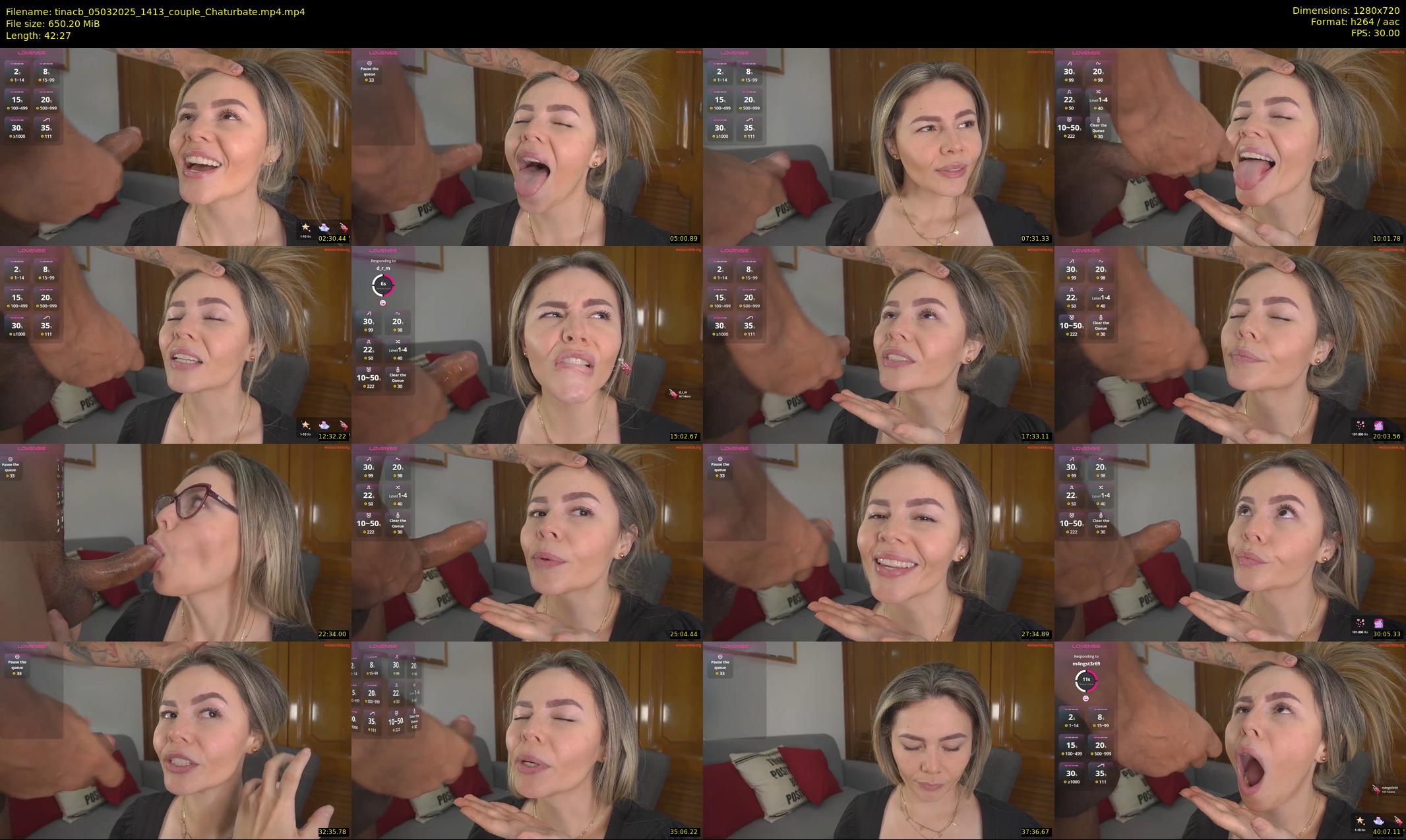 tinacb — 43 minute Chaturbate female cam show recording, 720p, Mar 5, 2025