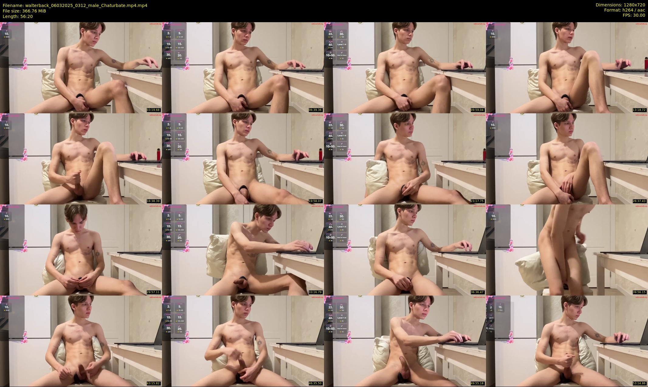 walterback — 57 minute Chaturbate male cam show recording, 720p, Mar 6, 2025