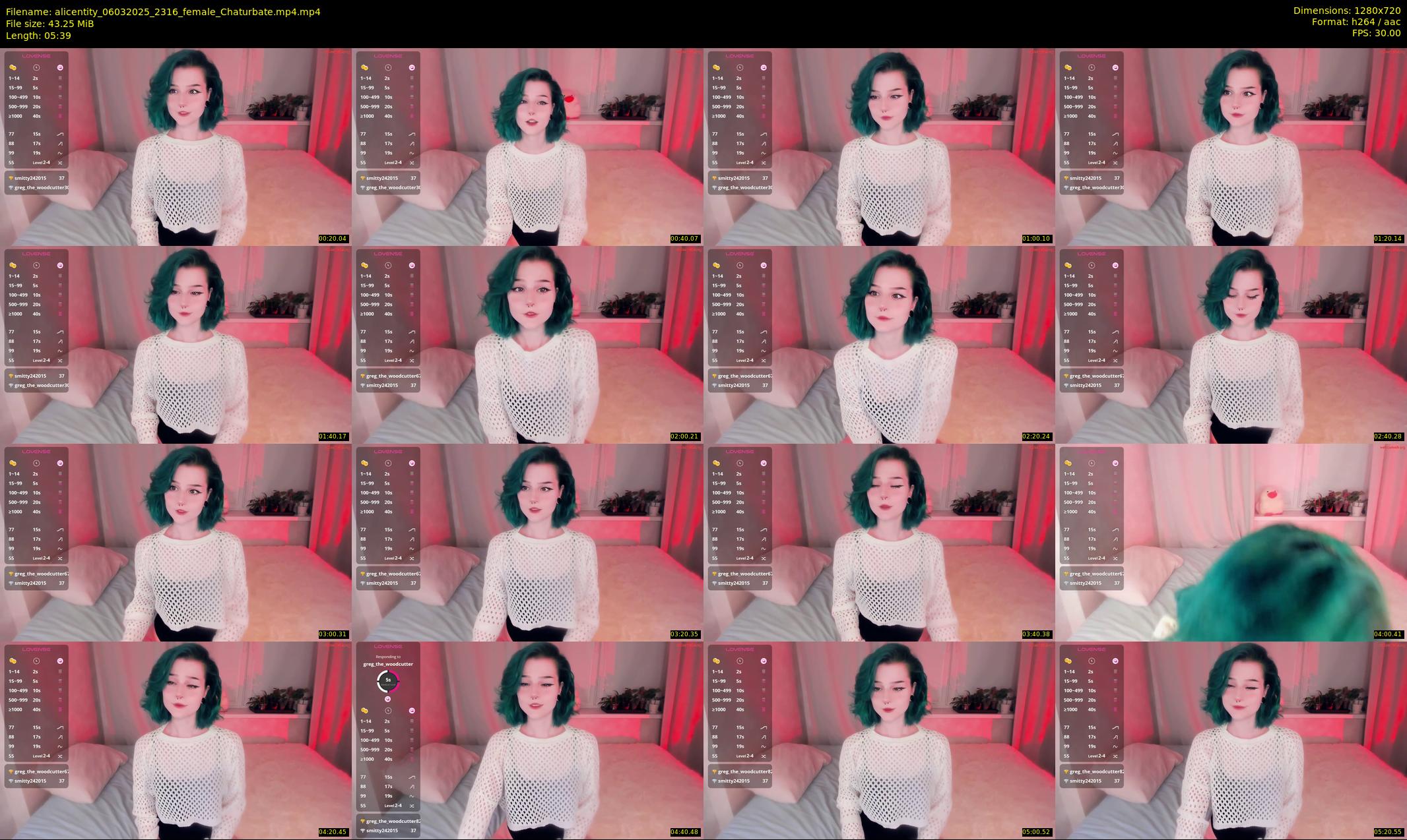 alicentity — 6 minute Chaturbate female cam show recording, 720p, Mar 6, 2025