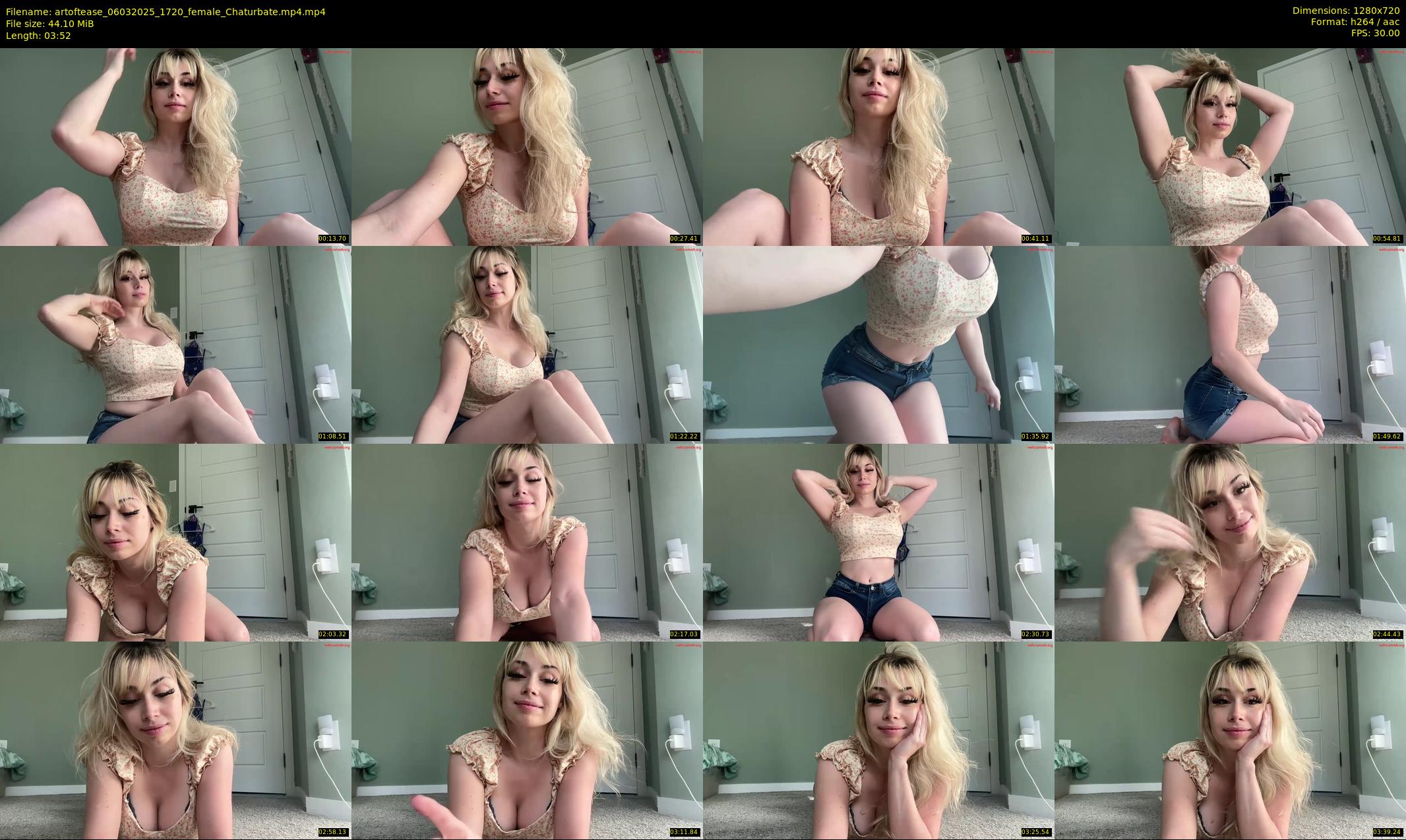artoftease — 4 minute Chaturbate female cam show recording, 720p, Mar 6, 2025