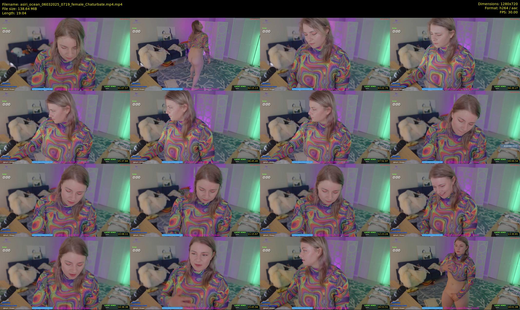 asiri_ocean — 20 minute Chaturbate female cam show recording, 720p, Mar 6, 2025