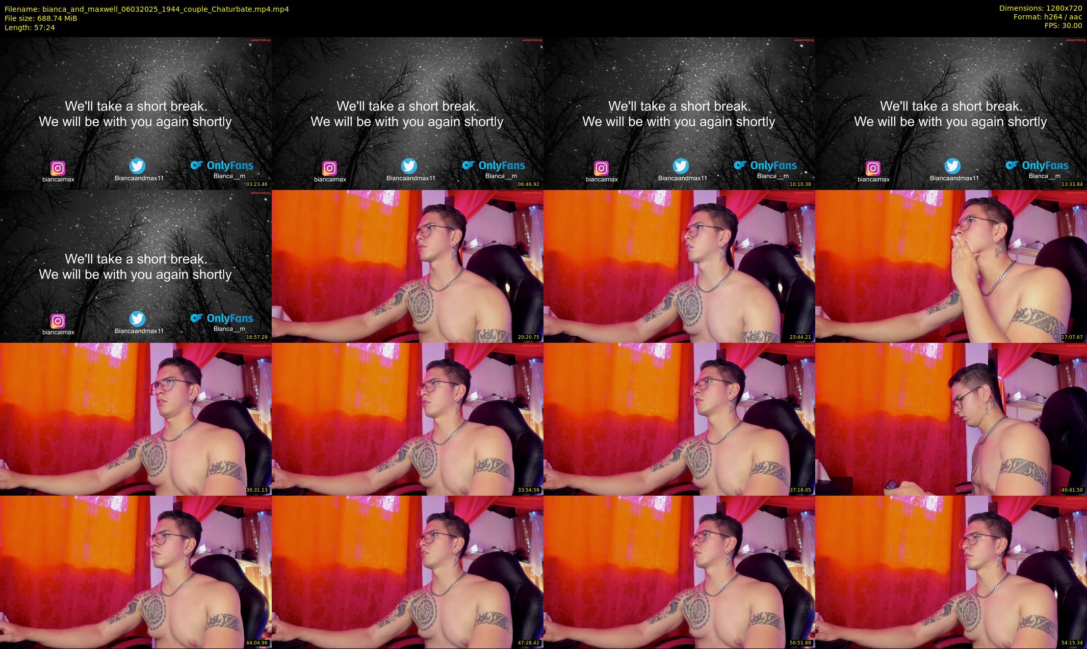 bianca_and_maxwell — 58 minute Chaturbate couple cam show recording, 720p, Mar 6, 2025