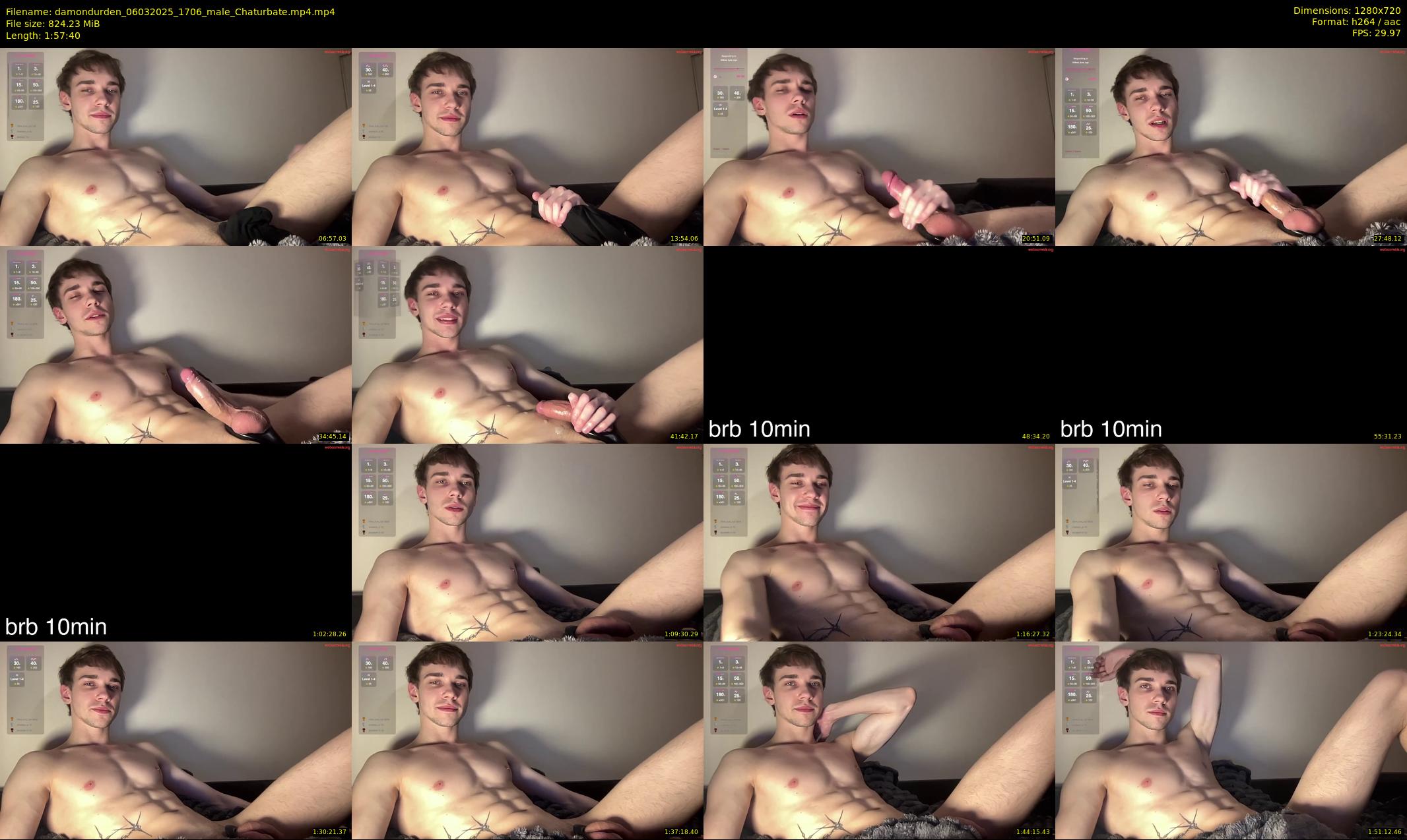 damondurden — 118 minute Chaturbate male cam show recording, 720p, Mar 6, 2025