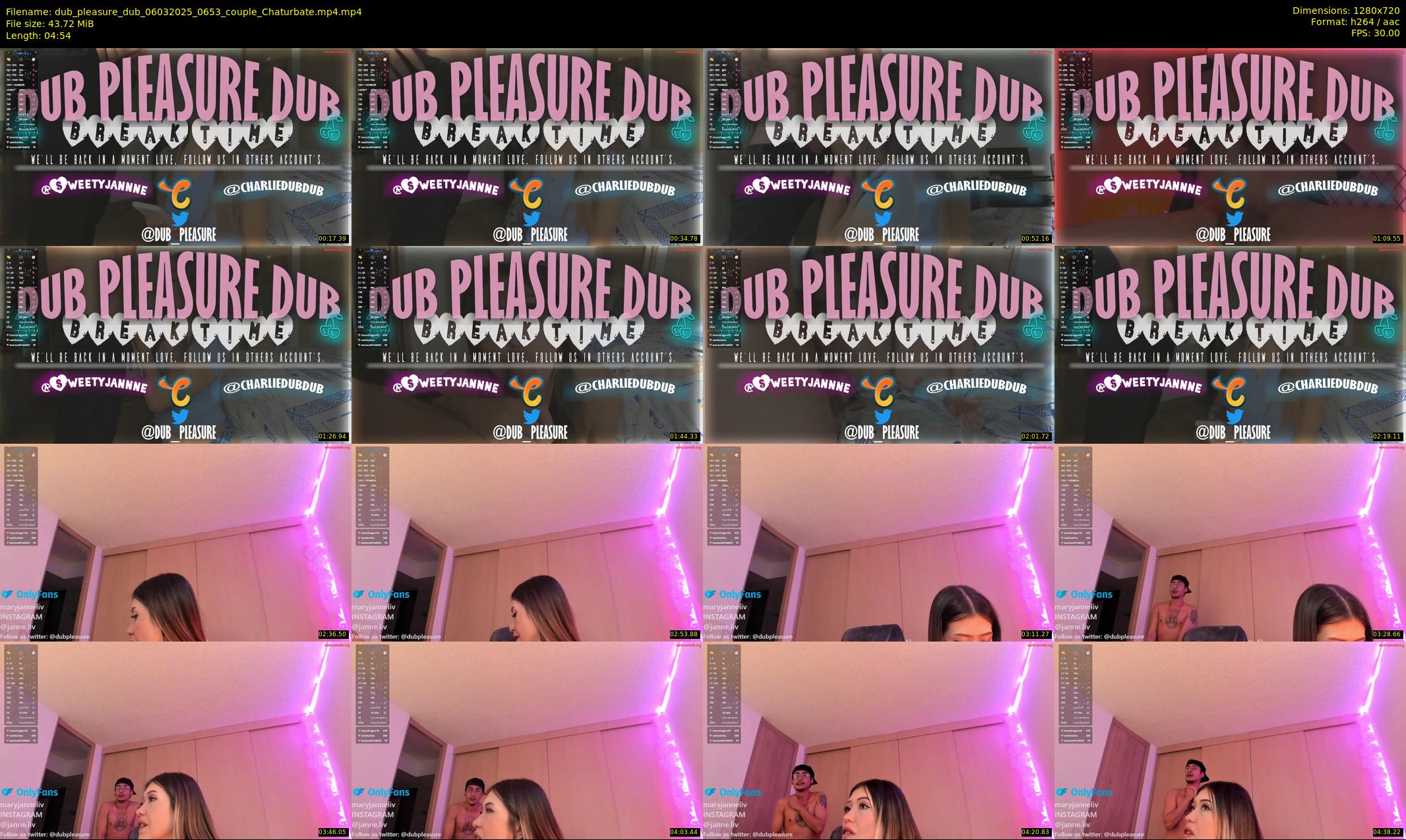 dub_pleasure_dub — 5 minute Chaturbate couple cam show recording, 720p, Mar 6, 2025