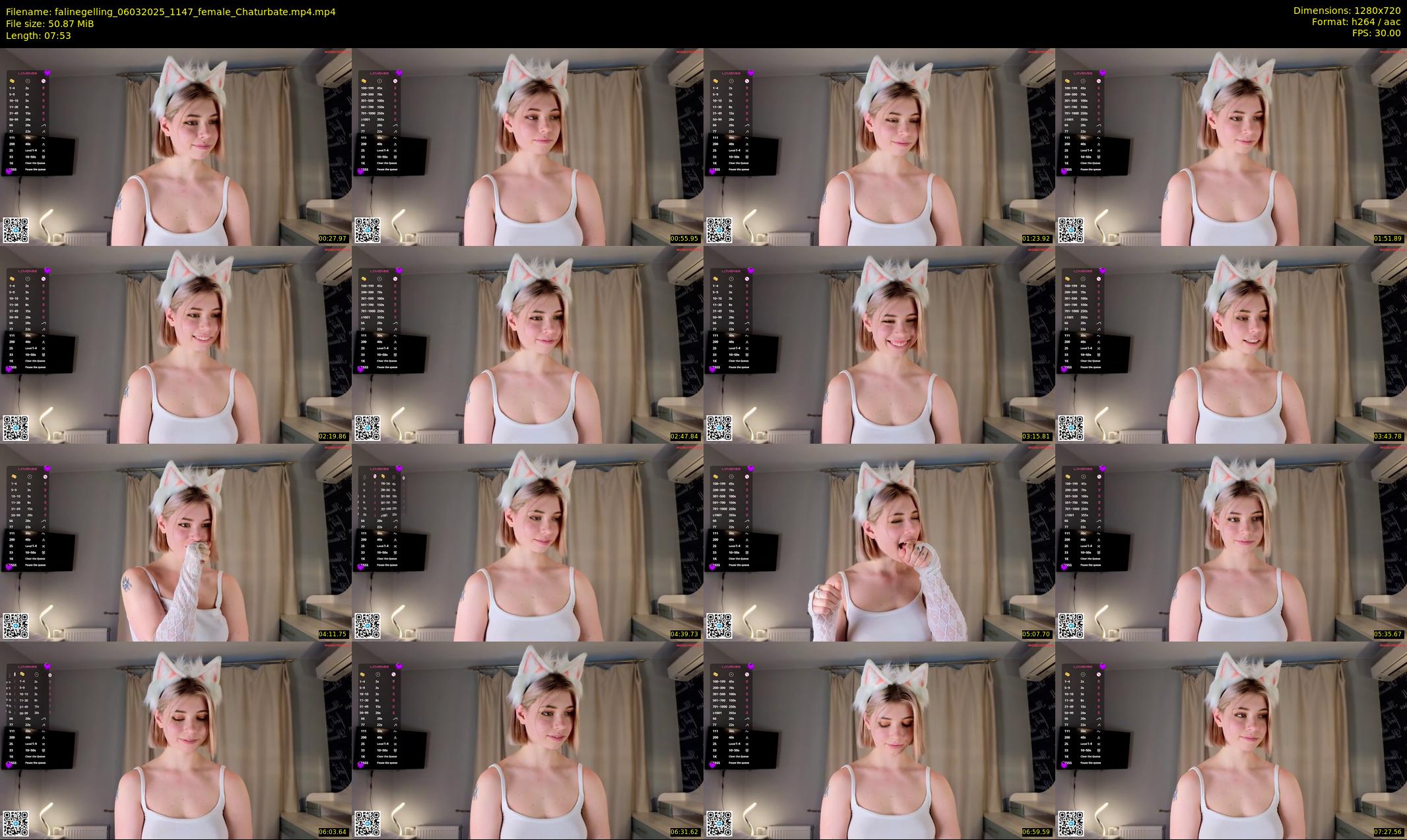 falinegelling — 8 minute Chaturbate female cam show recording, 720p, Mar 6, 2025