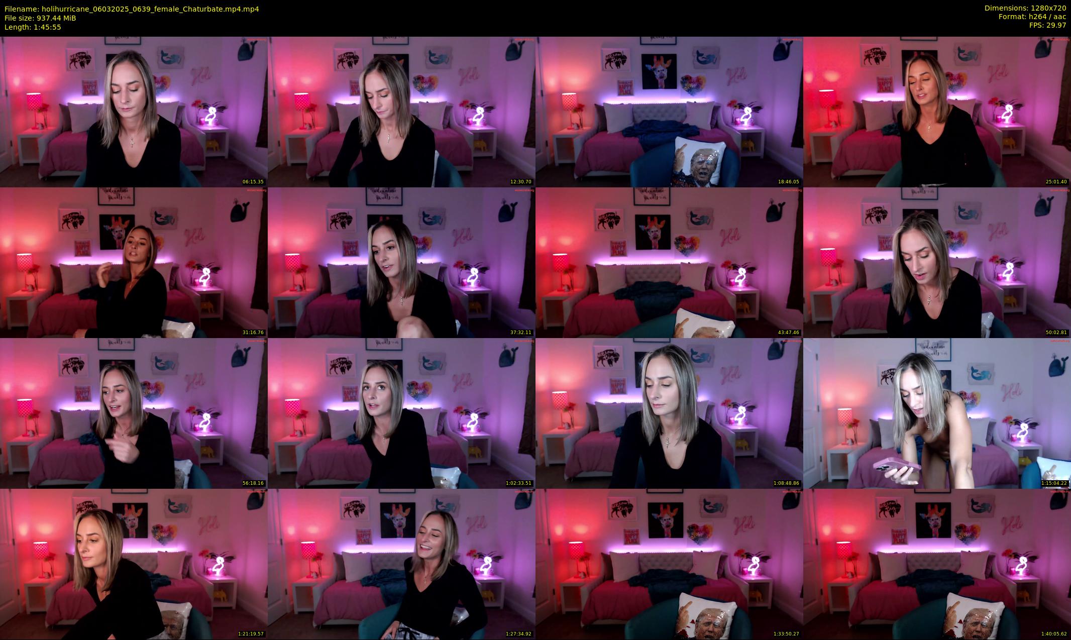 holihurricane — 106 minute Chaturbate female cam show recording, 720p, Mar 6, 2025