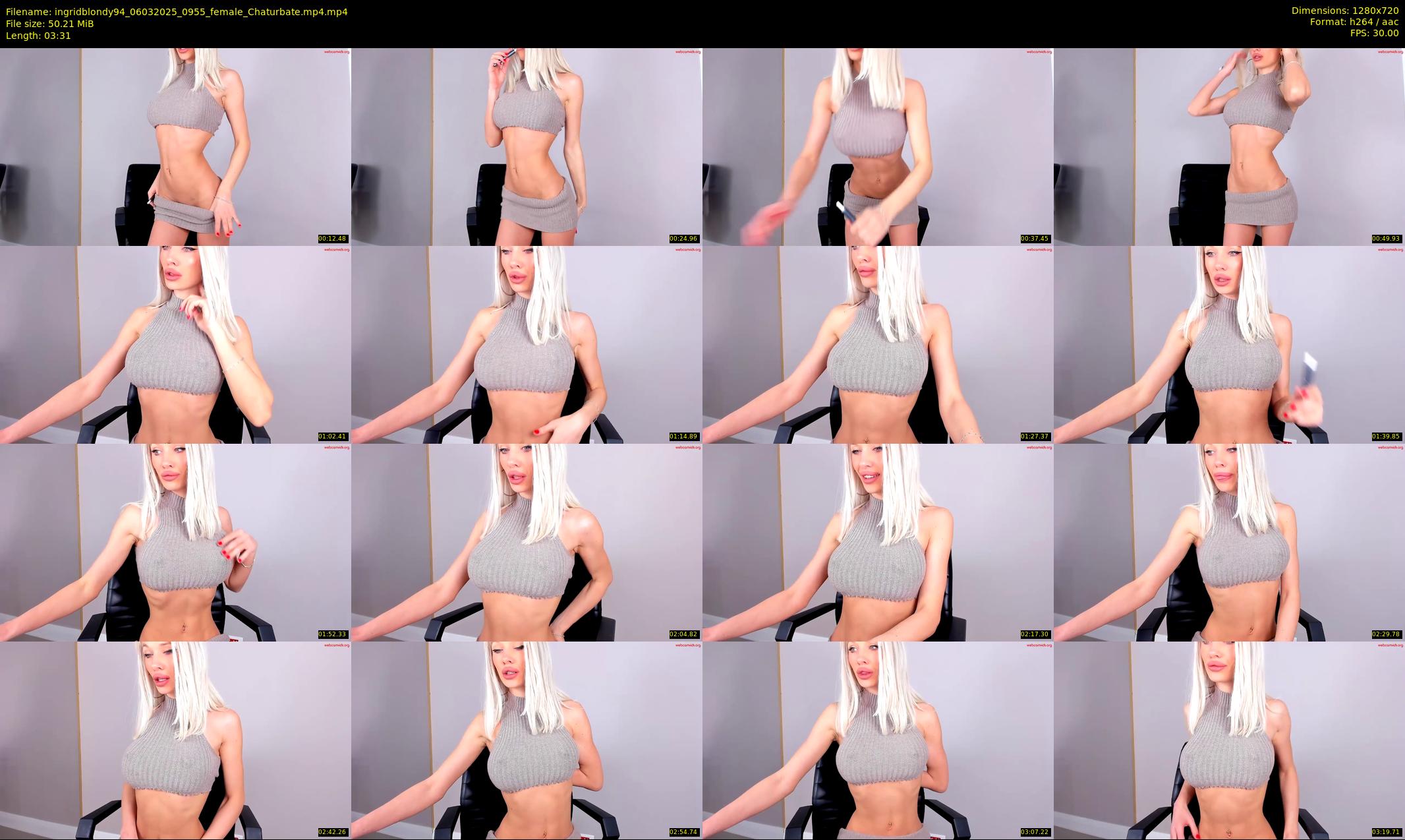 ingridblondy94 — 4 minute Chaturbate female cam show recording, 720p, Mar 6, 2025