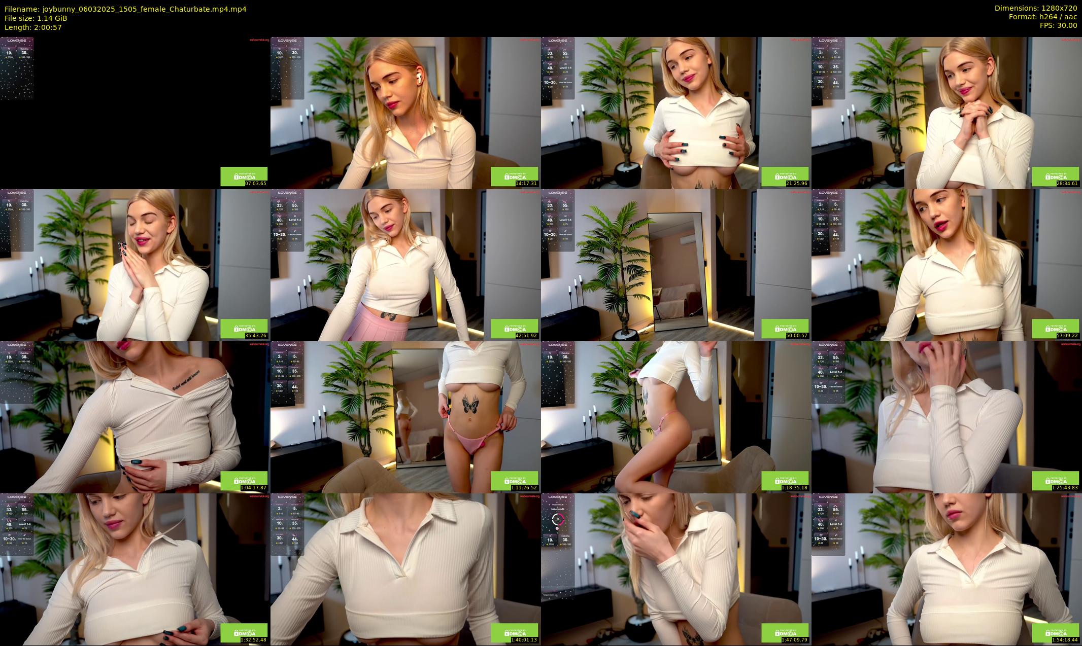 joybunny — 121 minute Chaturbate female cam show recording, 720p, Mar 6, 2025
