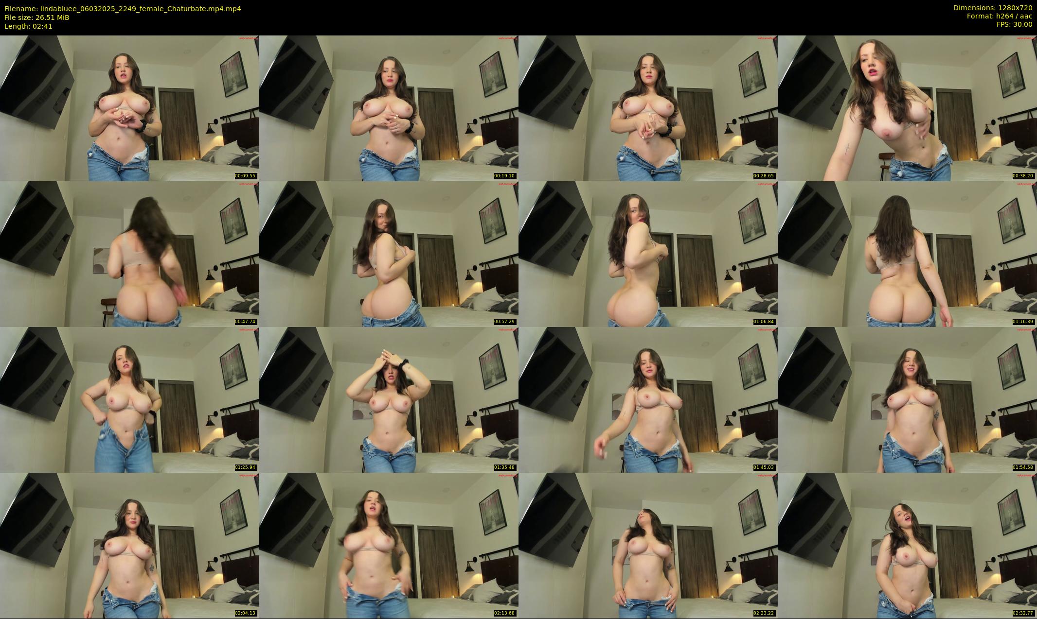 lindabluee — 3 minute Chaturbate female cam show recording, 720p, Mar 6, 2025