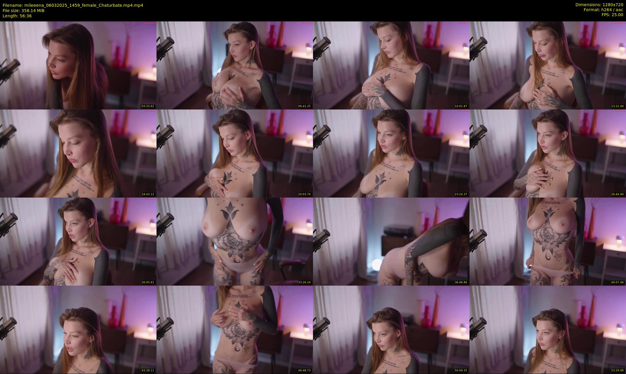 mileeena — 57 minute Chaturbate female cam show recording, 720p, Mar 6, 2025