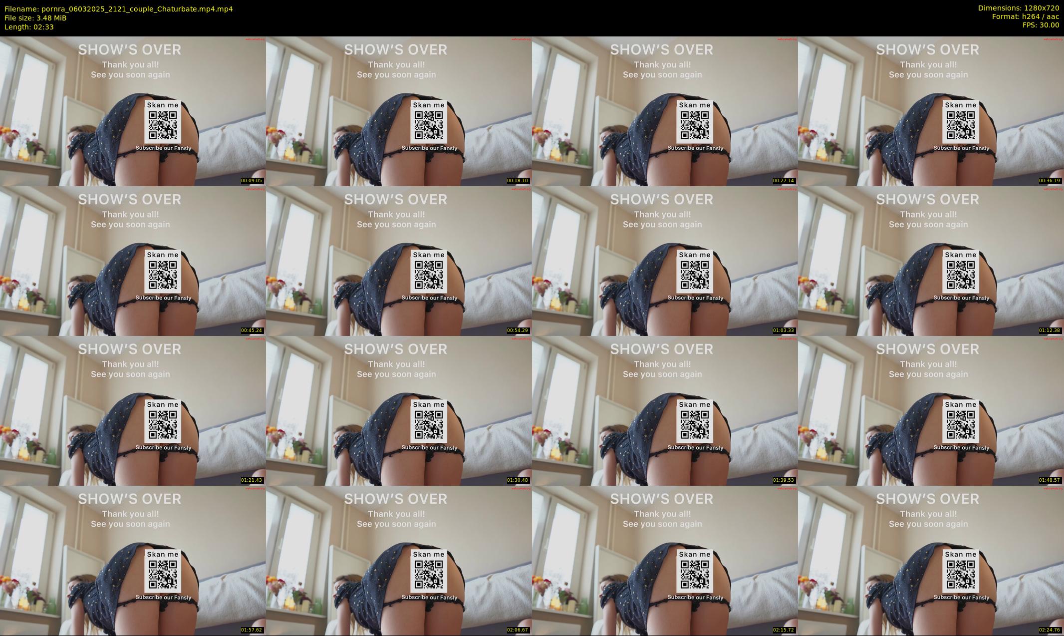 pornra — 3 minute Chaturbate couple cam show recording, 720p, Mar 6, 2025