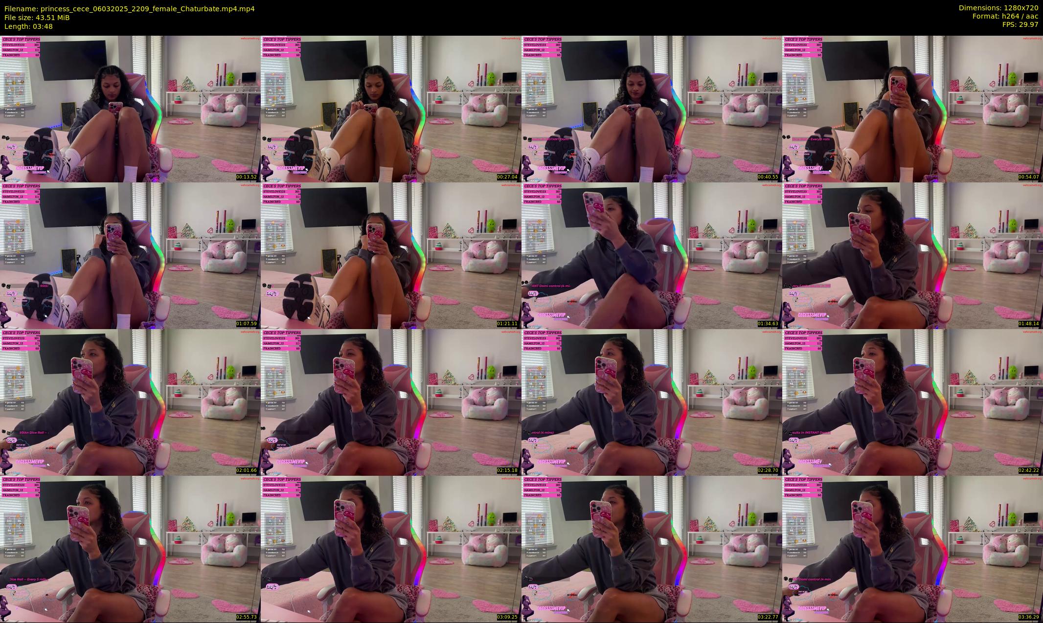 princess_cece — 4 minute Chaturbate female cam show recording, 720p, Mar 6, 2025