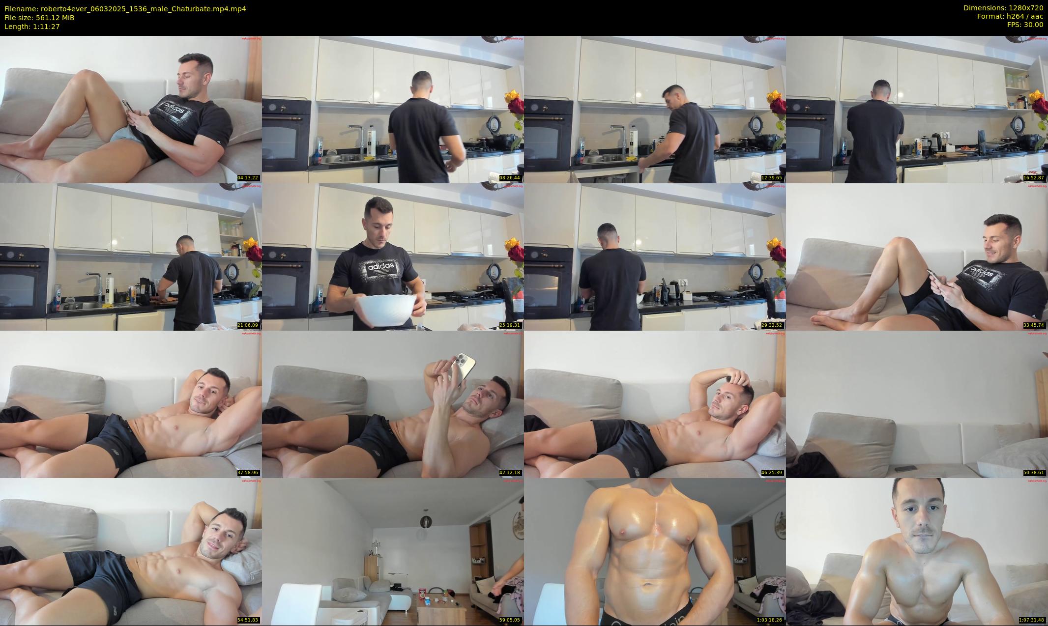 roberto4ever — 72 minute Chaturbate male cam show recording, 720p, Mar 6, 2025
