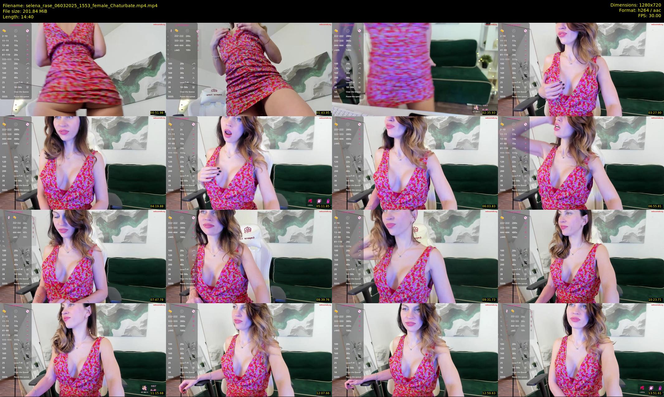 selena_rase — 15 minute Chaturbate female cam show recording, 720p, Mar 6, 2025