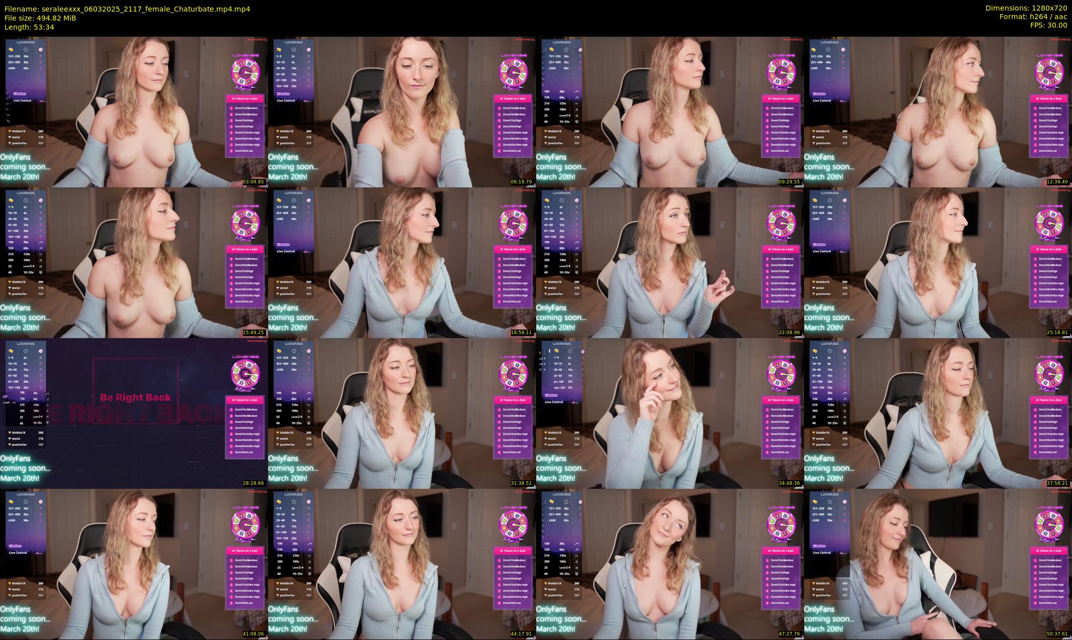 seraleexxx — 54 minute Chaturbate female cam show recording, 720p, Mar 6, 2025