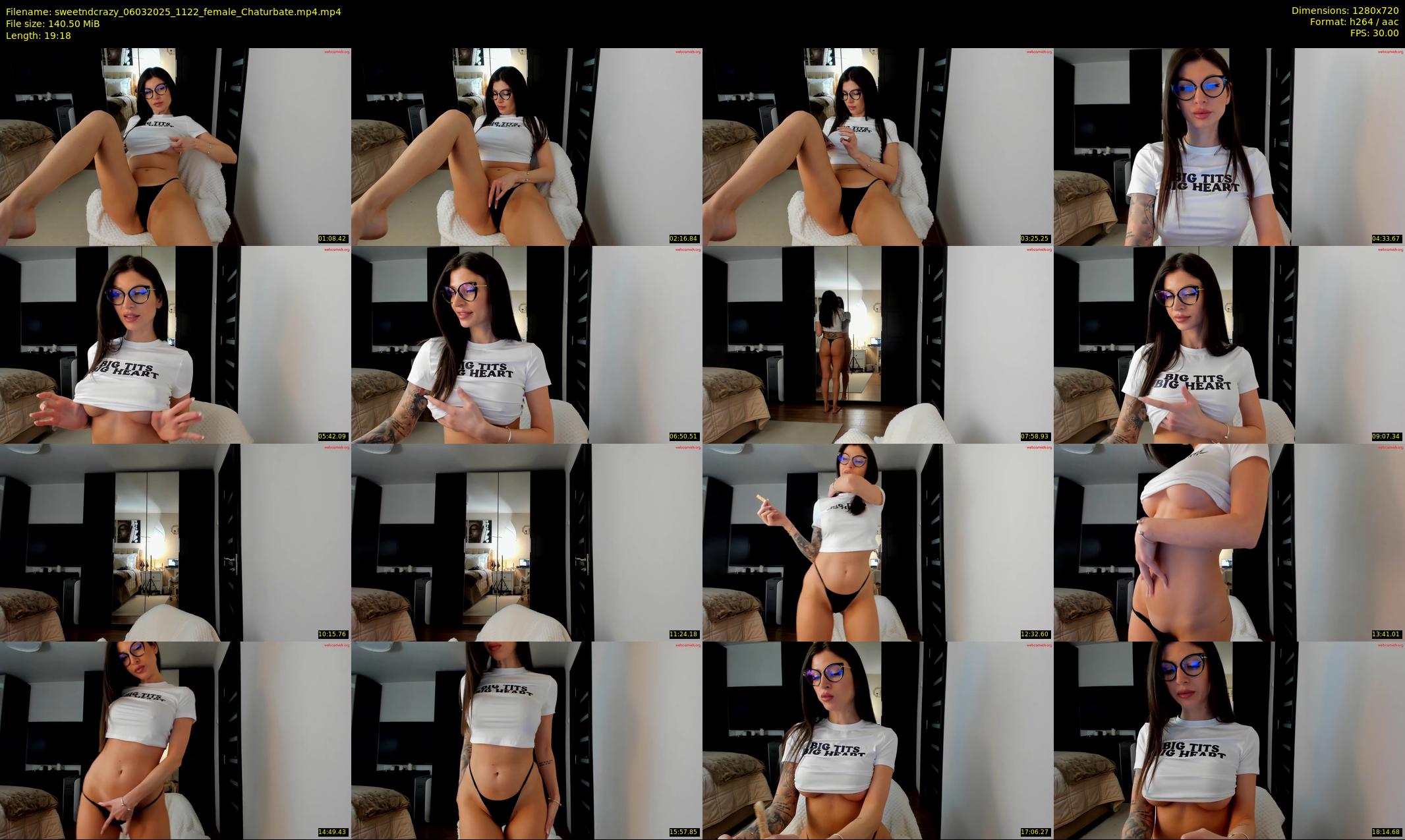 sweetndcrazy — 20 minute Chaturbate female cam show recording, 720p, Mar 6, 2025