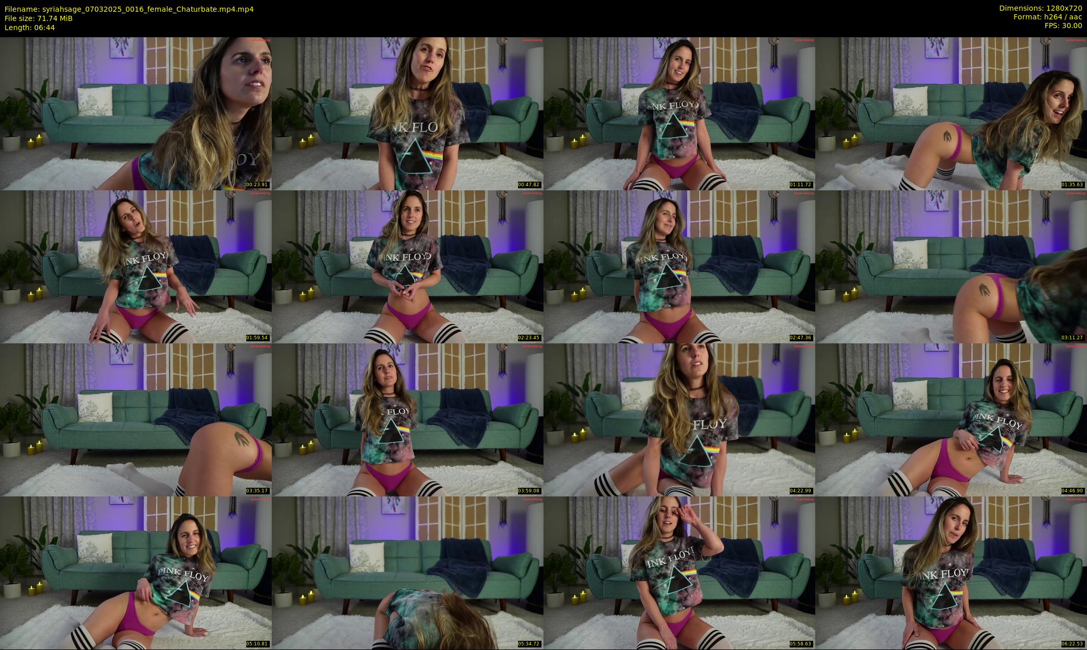 syriahsage — 7 minute Chaturbate female cam show recording, 720p, Mar 7, 2025