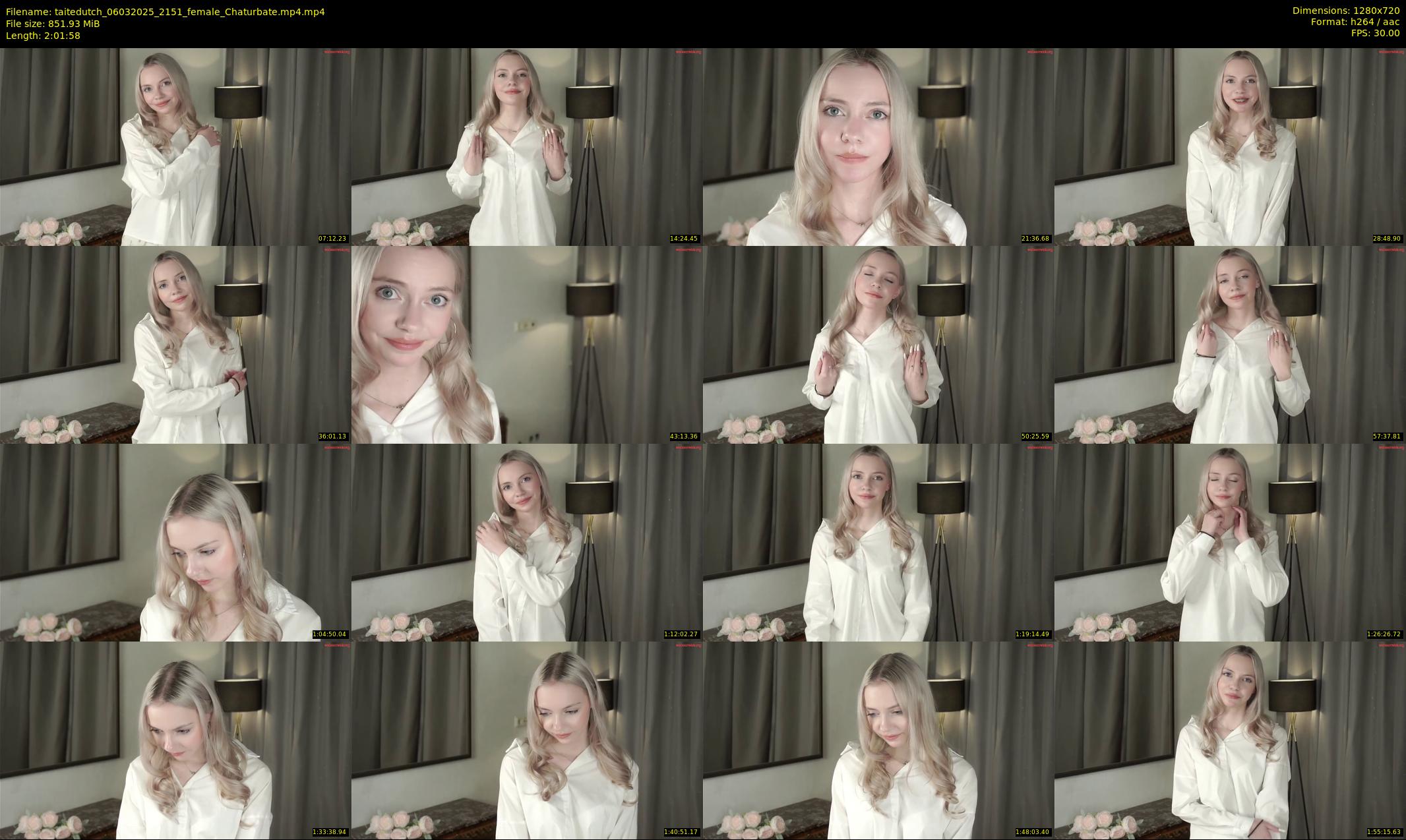 taitedutch — 122 minute Chaturbate female cam show recording, 720p, Mar 6, 2025