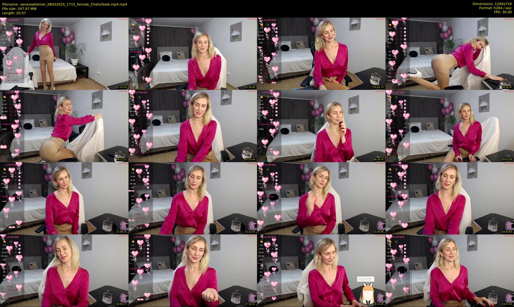vanessakleiner — 21 minute Chaturbate female cam show recording, 720p, Mar 6, 2025