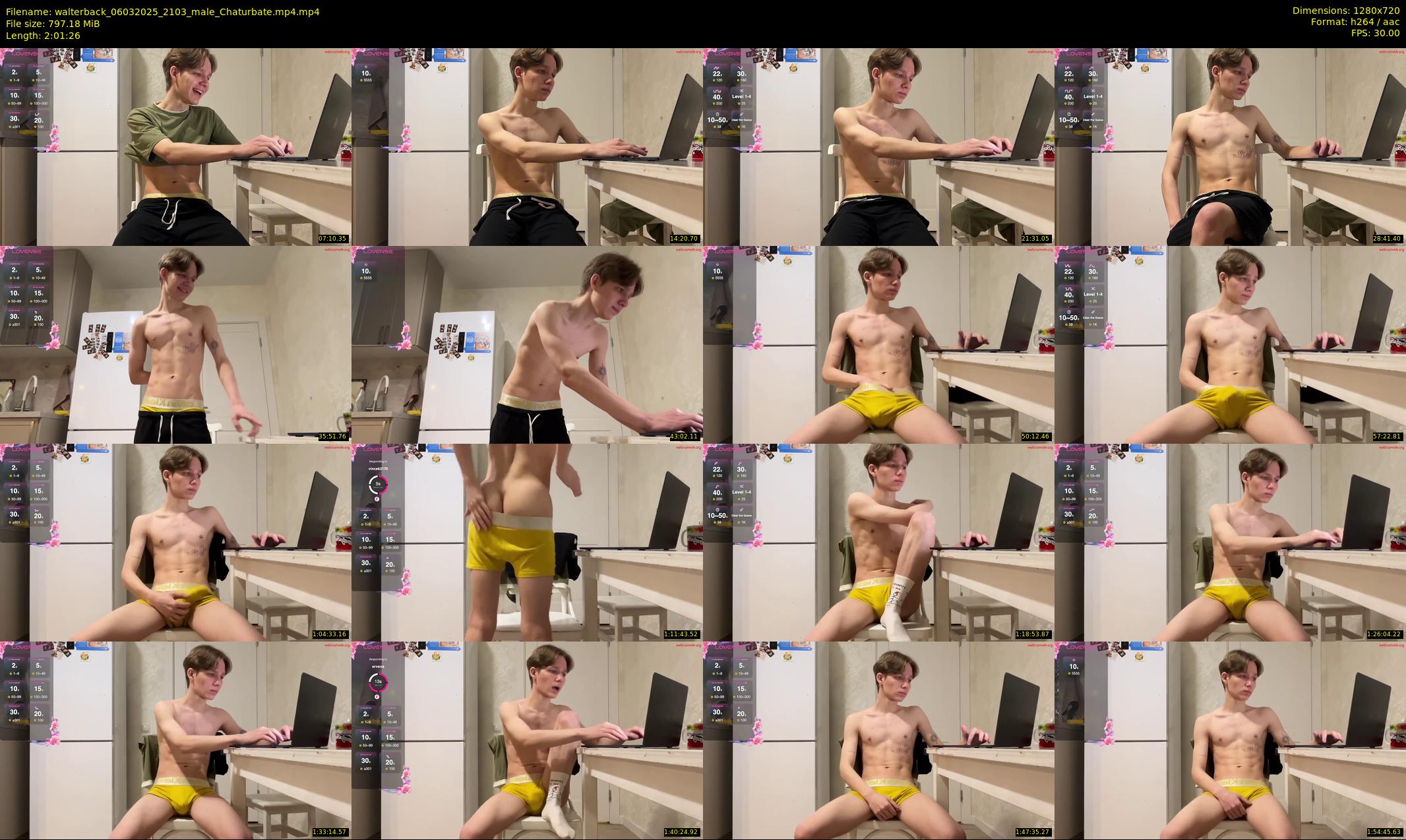 walterback — 122 minute Chaturbate male cam show recording, 720p, Mar 6, 2025
