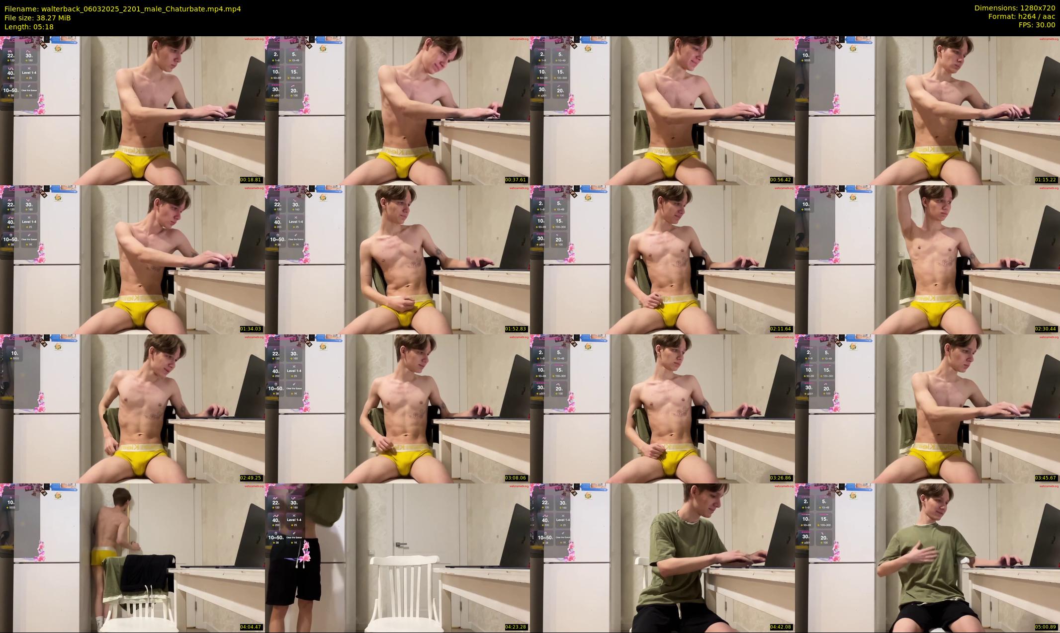 walterback — 6 minute Chaturbate male cam show recording, 720p, Mar 6, 2025