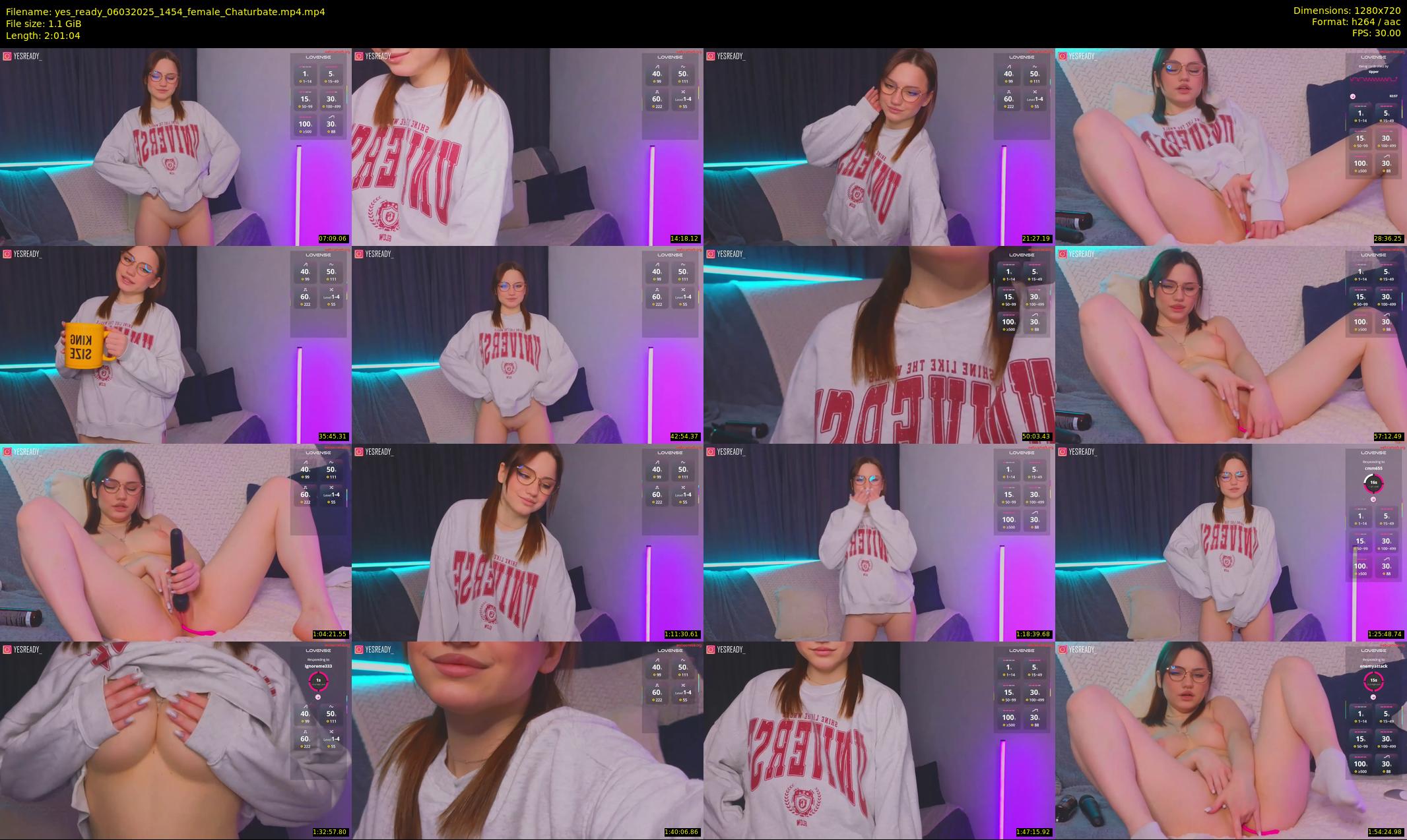 yes_ready — 122 minute Chaturbate female cam show recording, 720p, Mar 6, 2025
