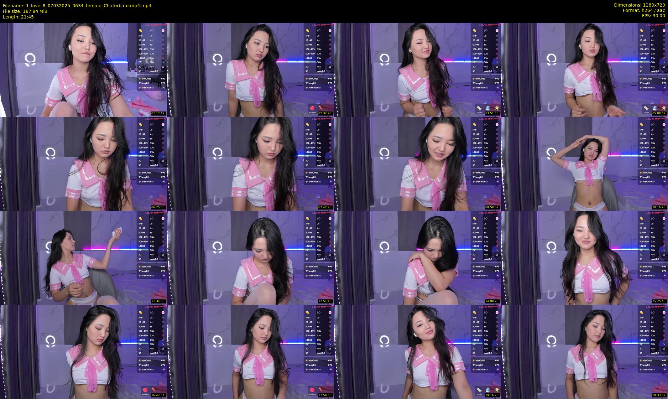 1_love_8 — 22 minute Chaturbate female cam show recording, 720p, Mar 7, 2025