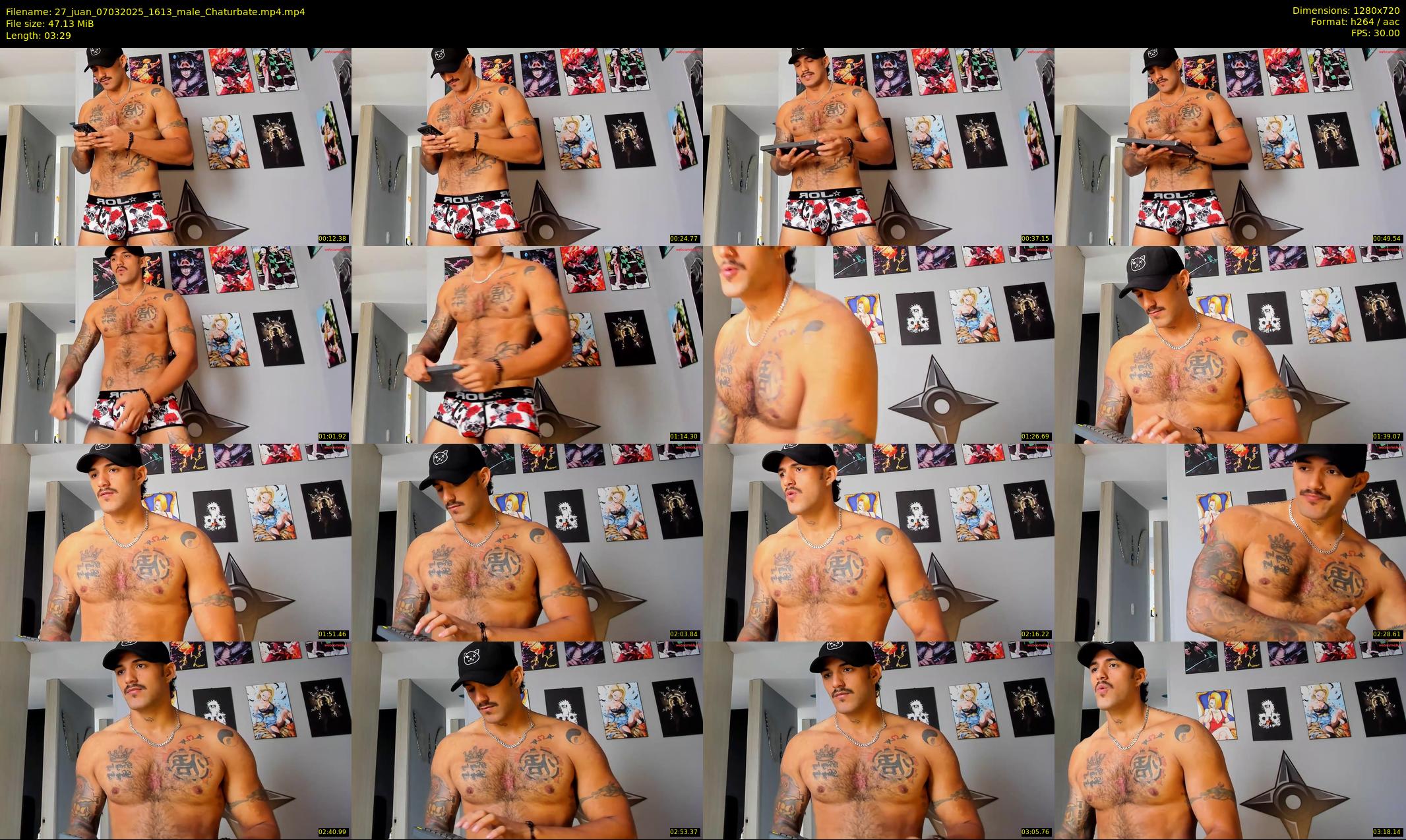 27_juan — 4 minute Chaturbate male cam show recording, 720p, Mar 7, 2025