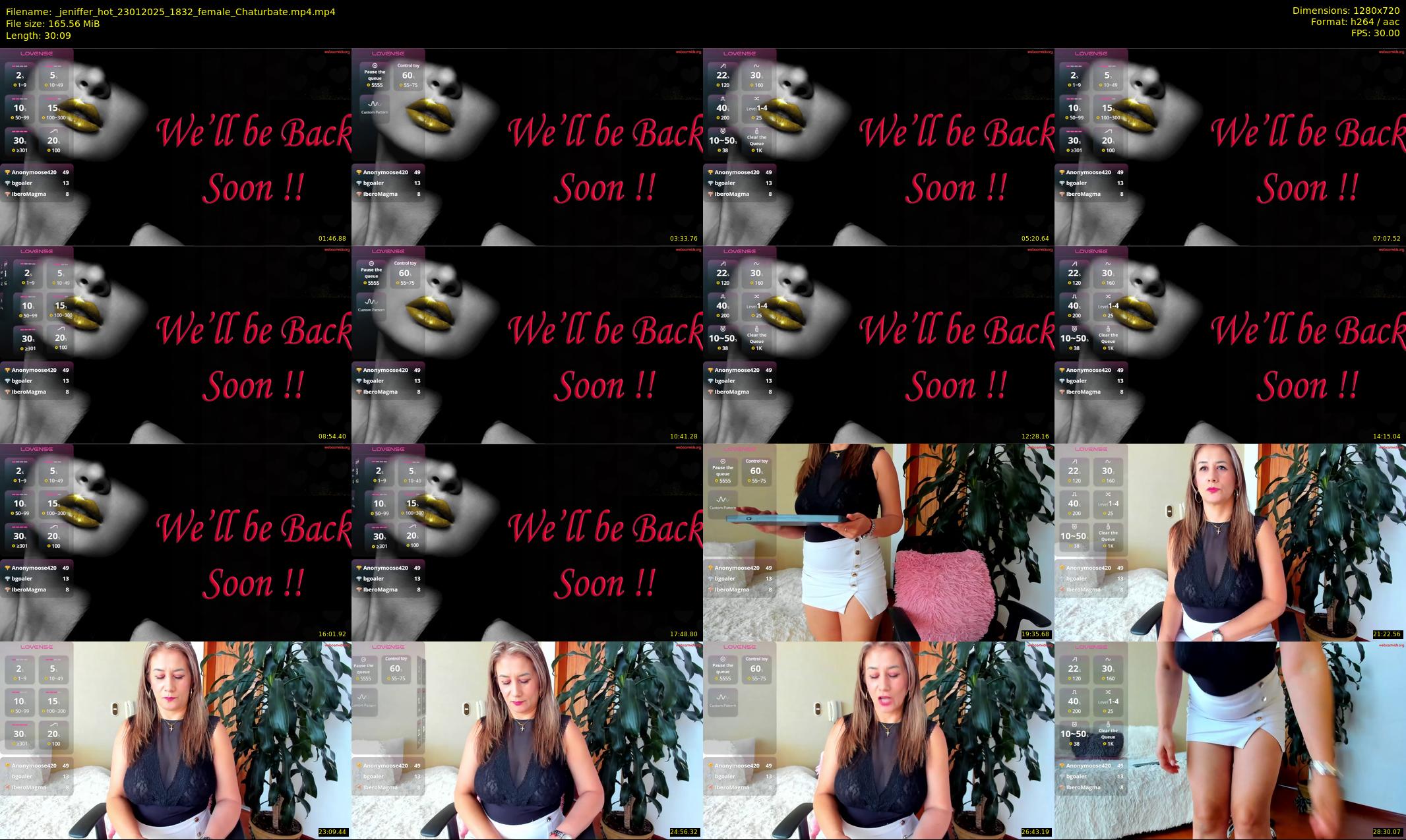 _jeniffer_hot — 31 minute Chaturbate female cam show recording, 720p, Jan 23, 2025