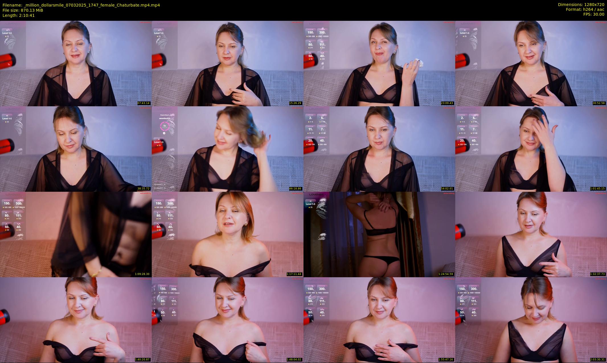_million_dollarsmile — 131 minute Chaturbate female cam show recording, 720p, Mar 7, 2025